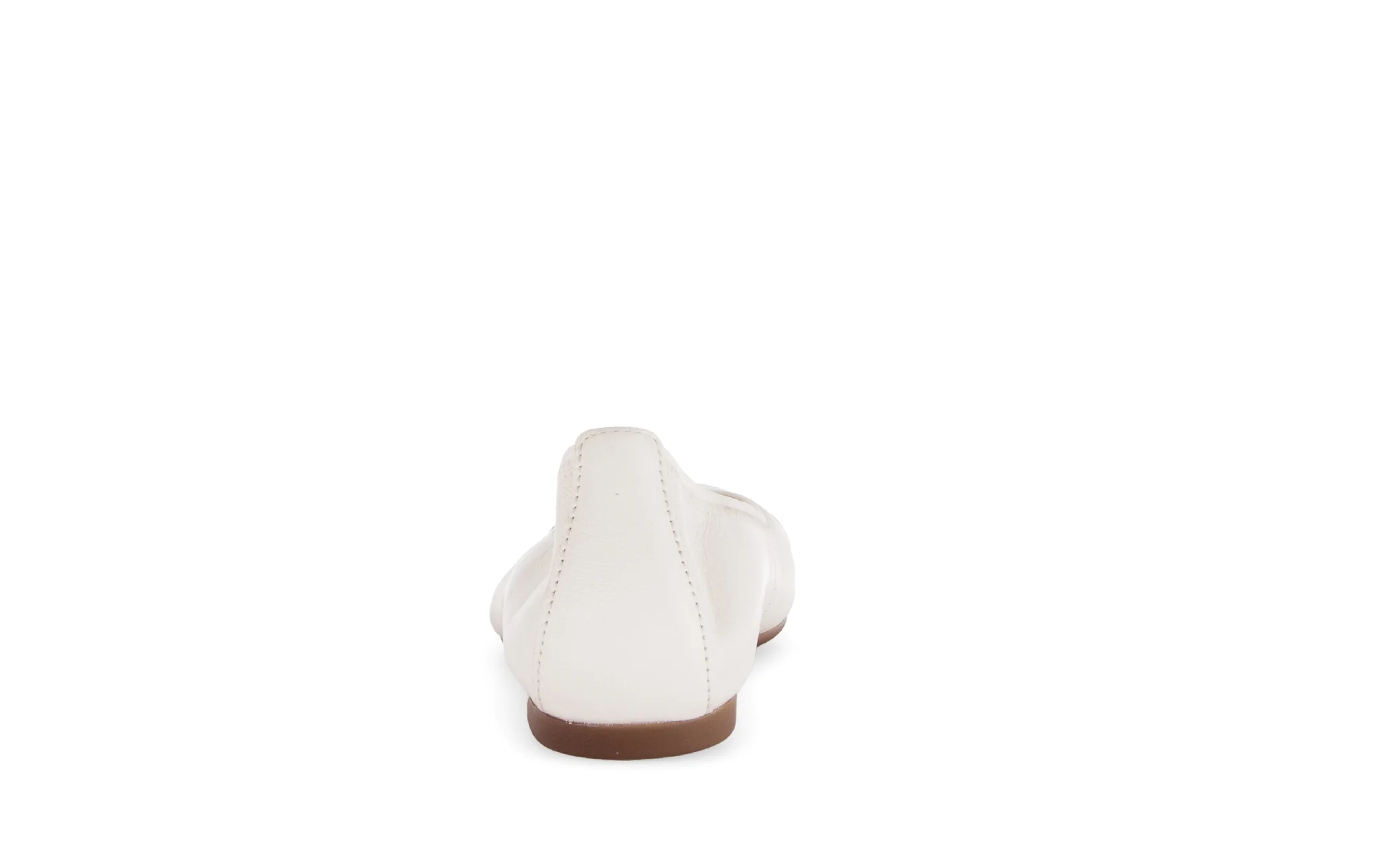 Ballerines blanc crème en cuir lisse - Image 4