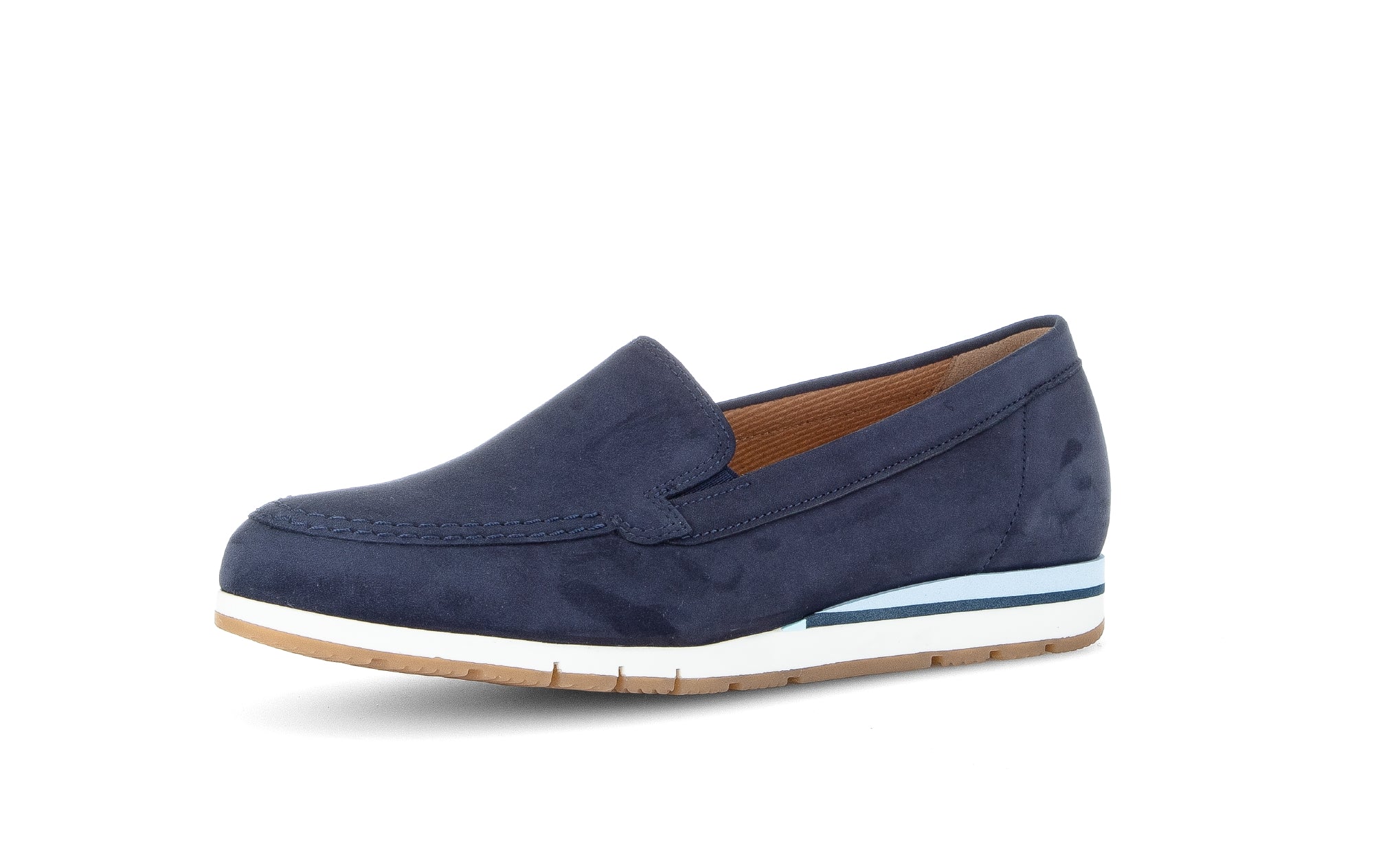 Ballerines bleues en cuir velours - Image 3