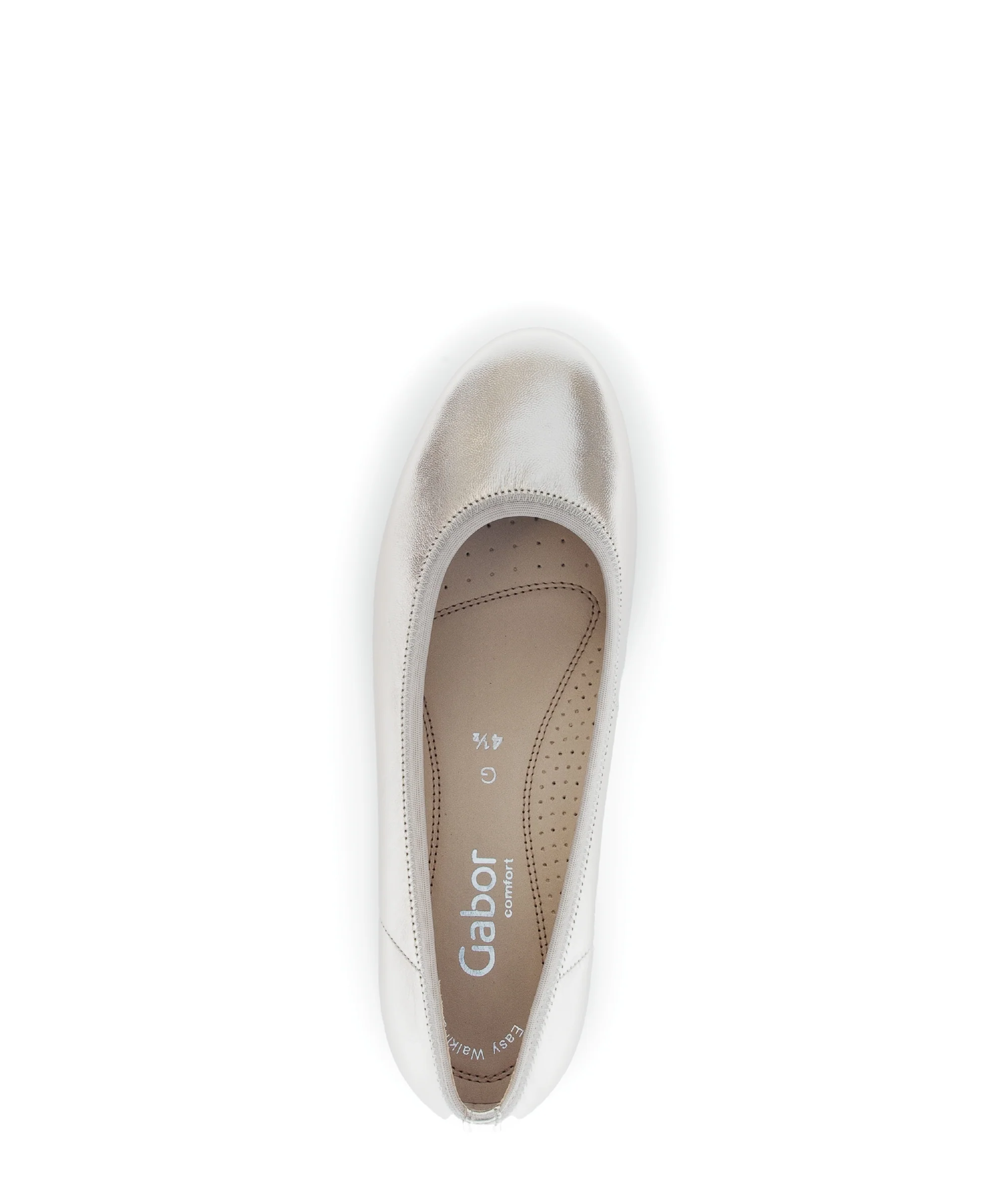 Ballerines dorées en cuir métallisé - Image 3