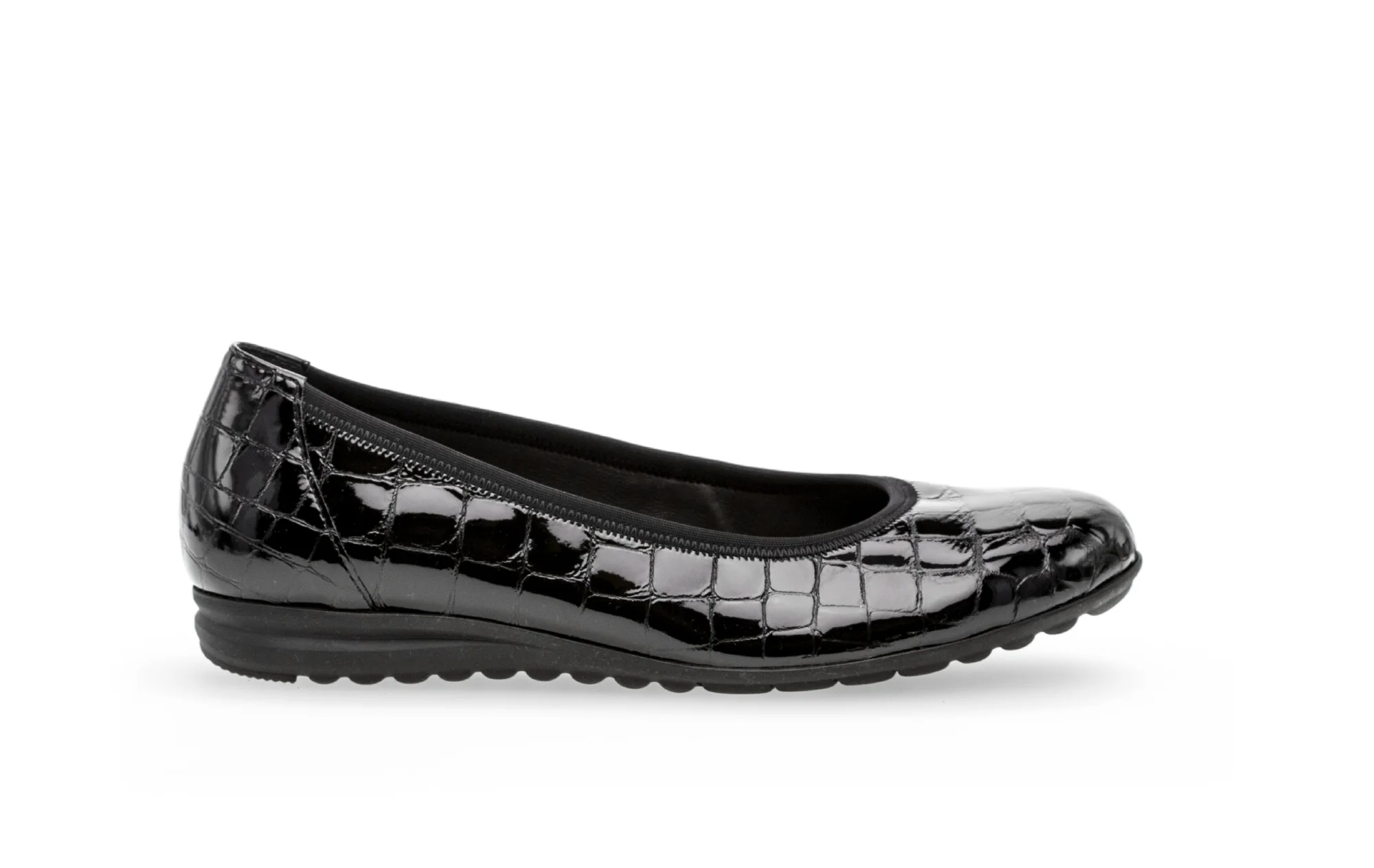 Ballerines noires en cuir vernis