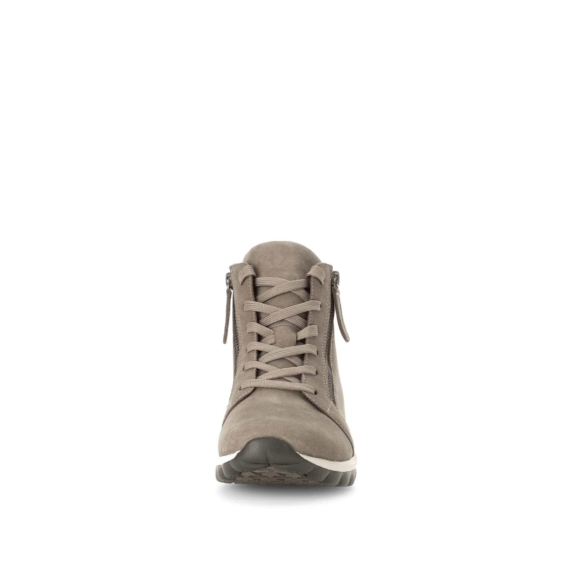 Basket montantes taupes en cuir nubuk - Image 4