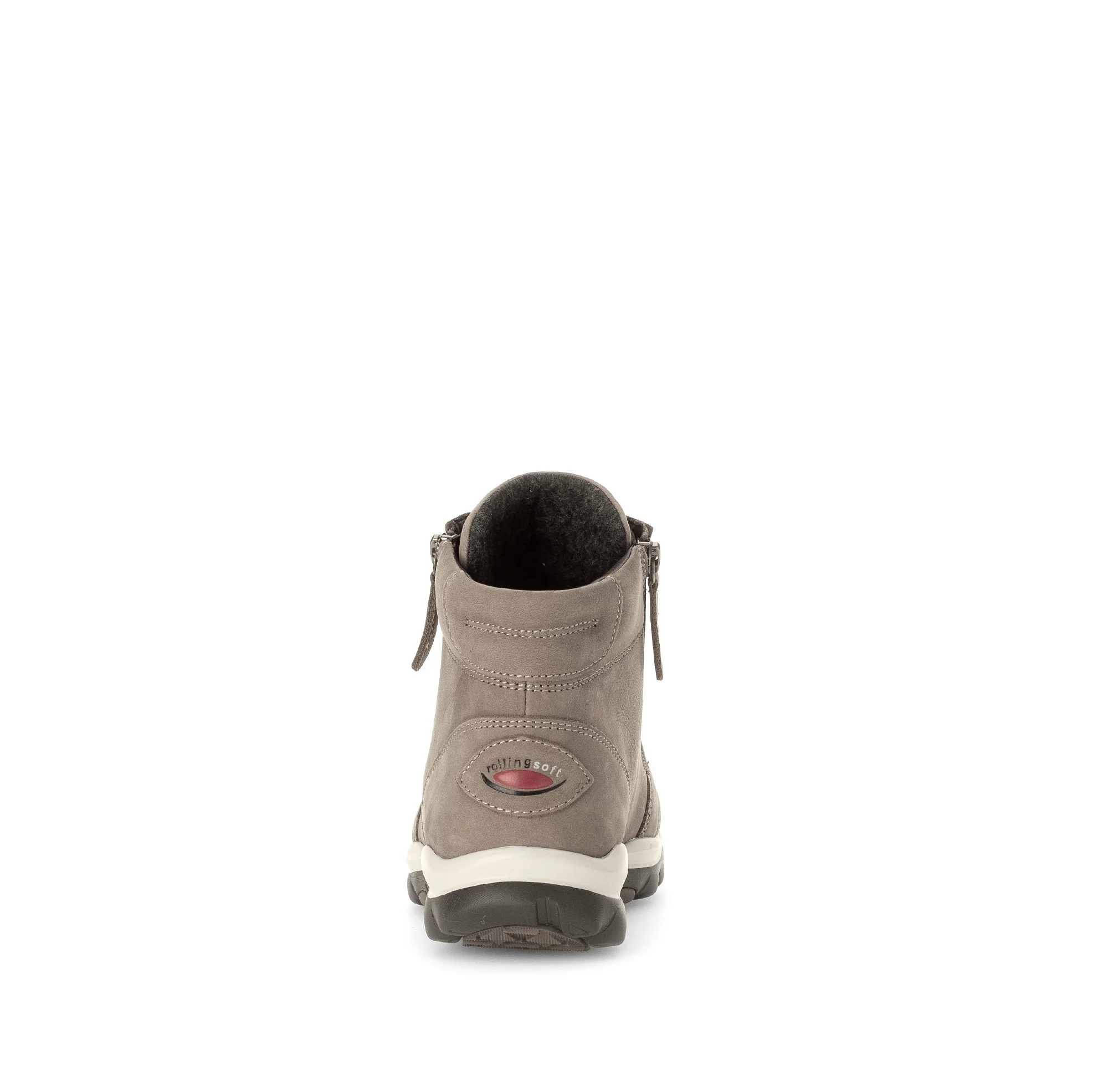 Basket montantes taupes en cuir nubuk - Image 5