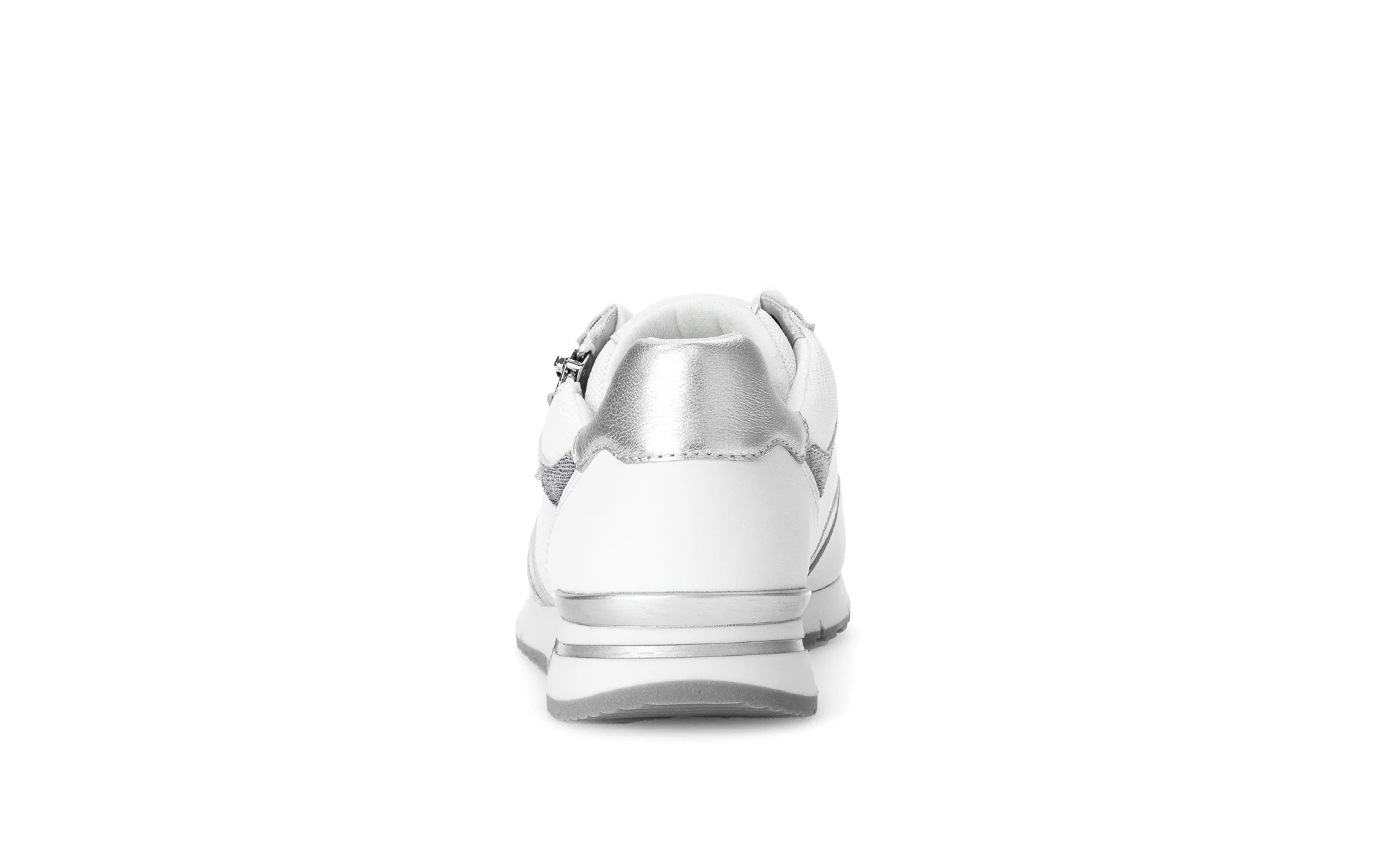 Baskets blanc/argent en cuir - Image 4