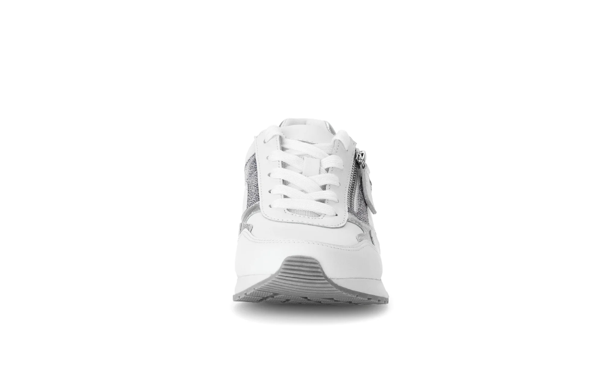 Baskets blanc/argent en cuir - Image 5