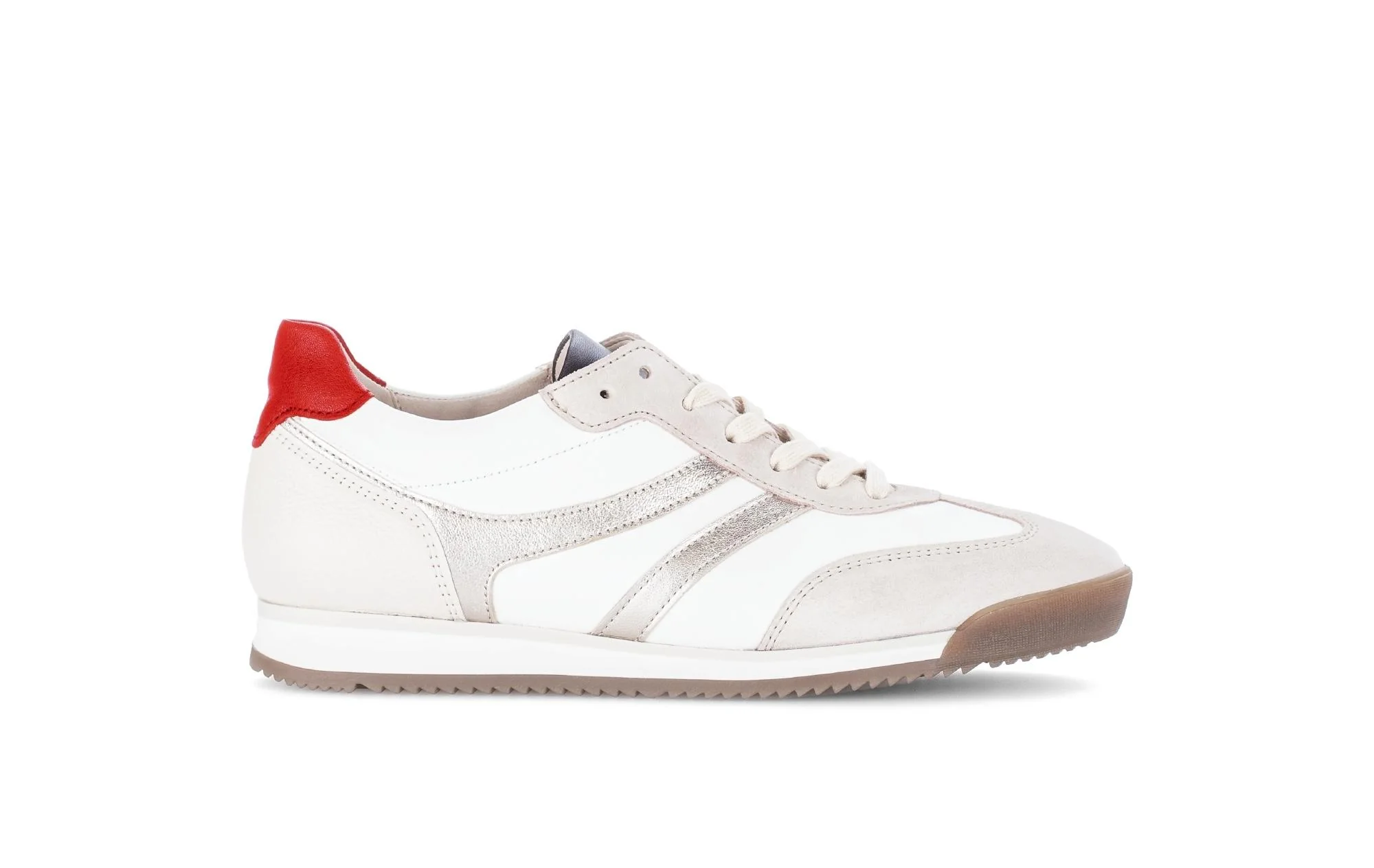 Baskets blanches en cuir et nubuck