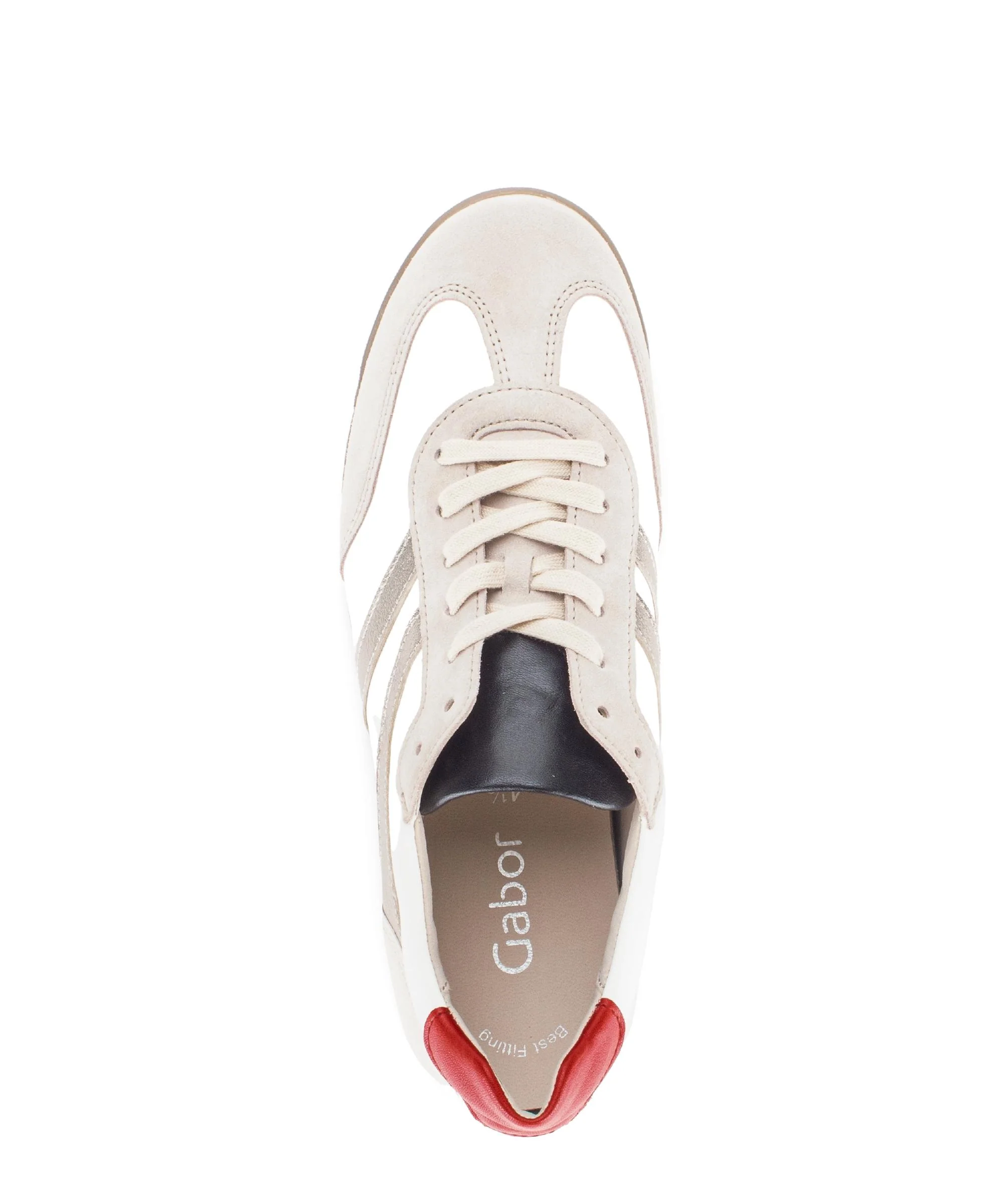 Baskets blanches en cuir et nubuck - Image 3
