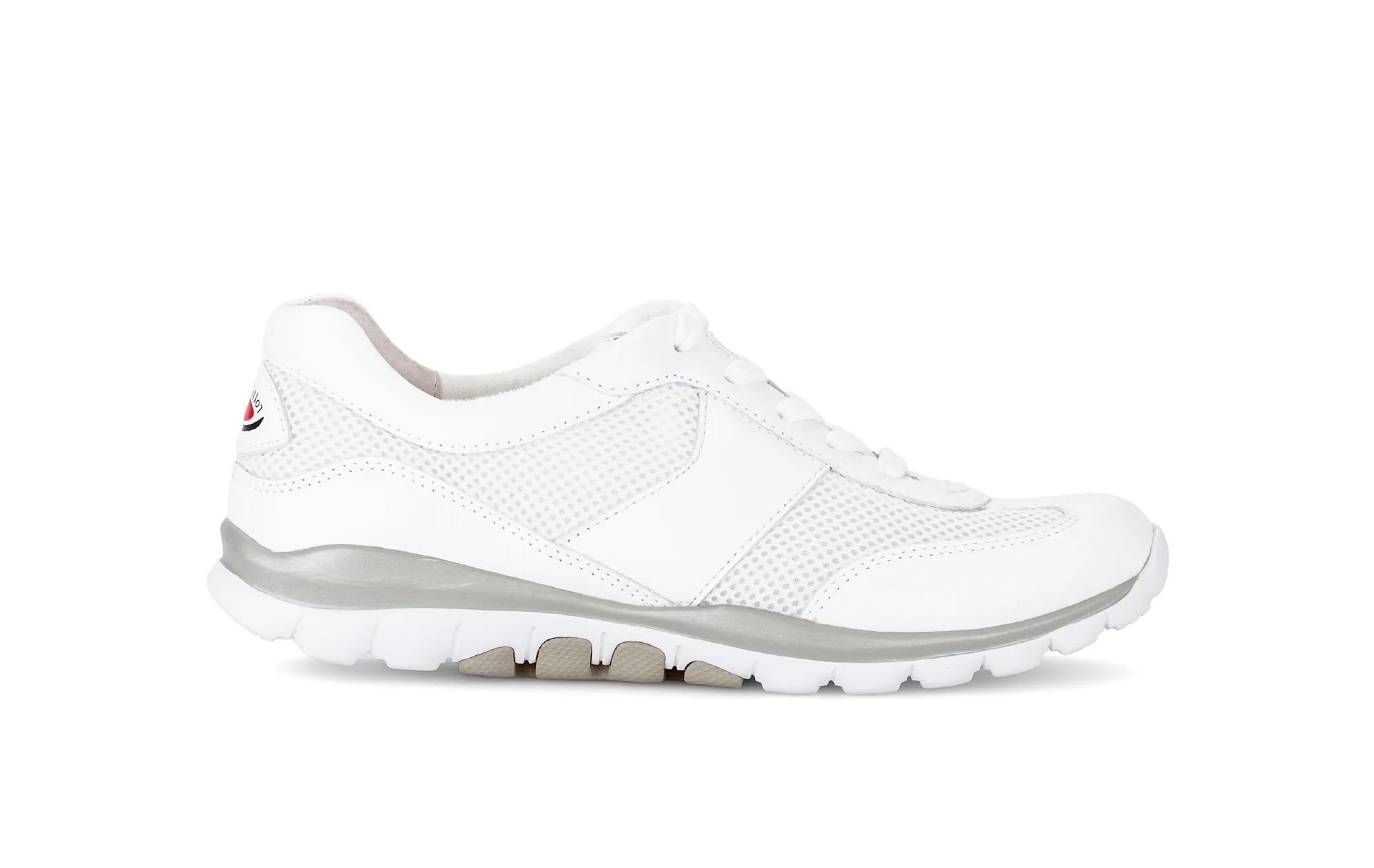 Baskets blanches en cuir et textile