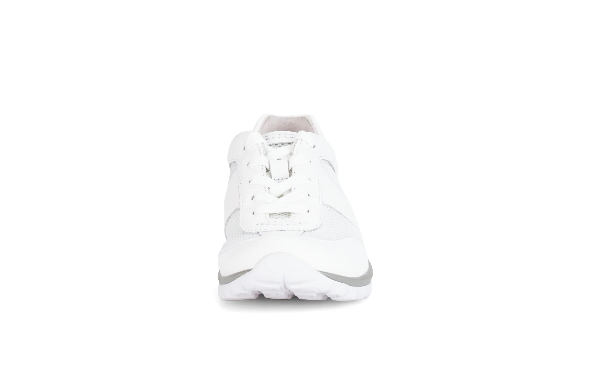 Baskets blanches en cuir et textile - Image 5