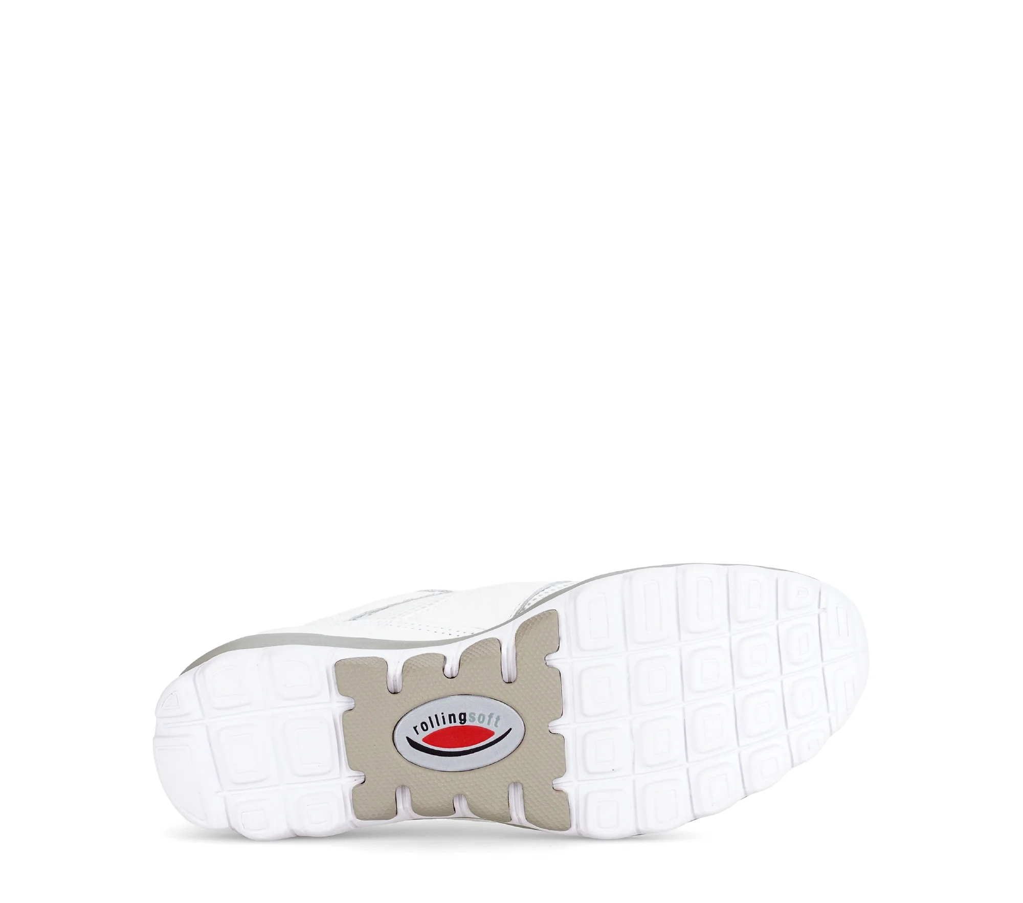 Baskets blanches en cuir et textile - Image 7