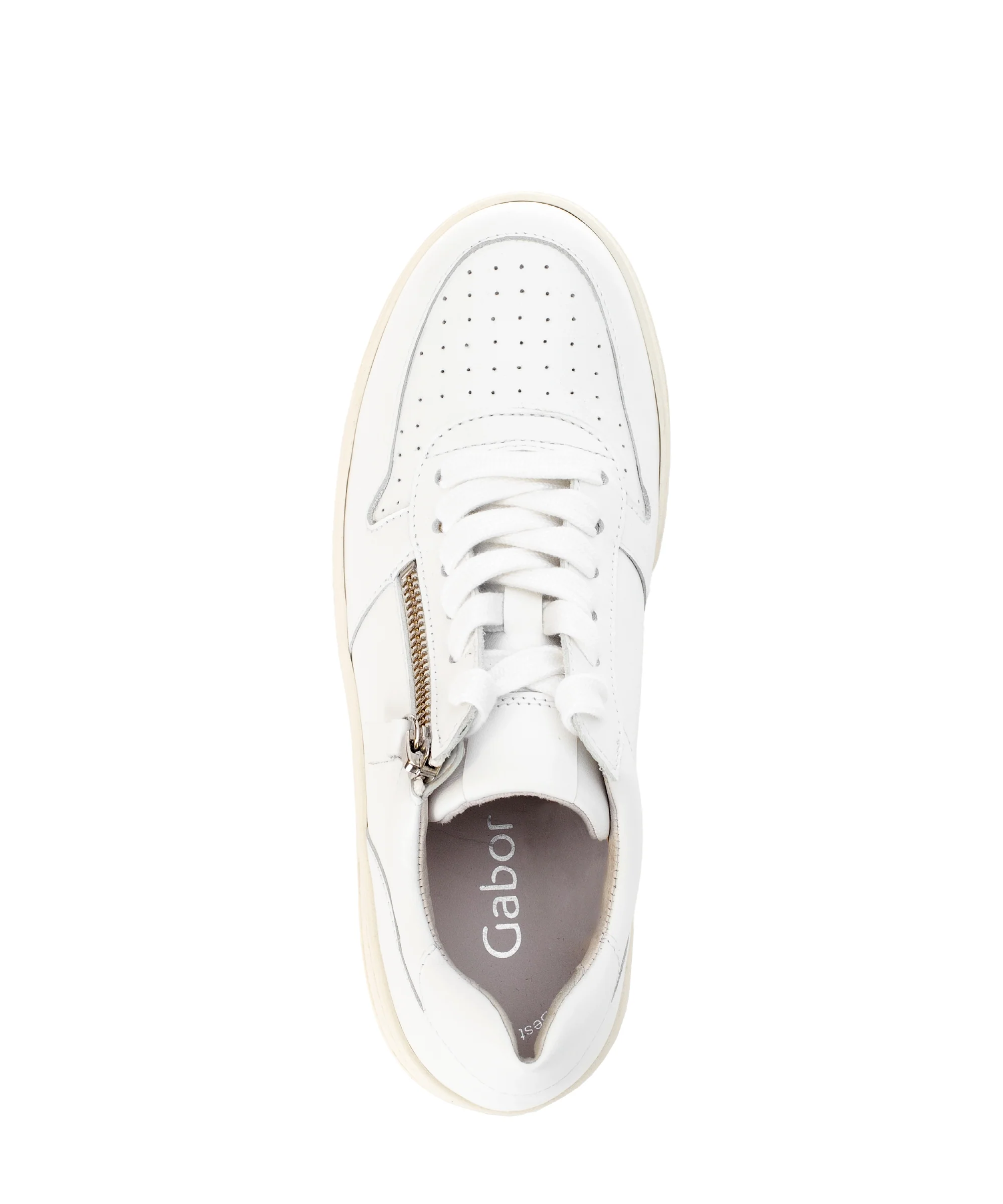 Baskets blanches en cuir - Image 3