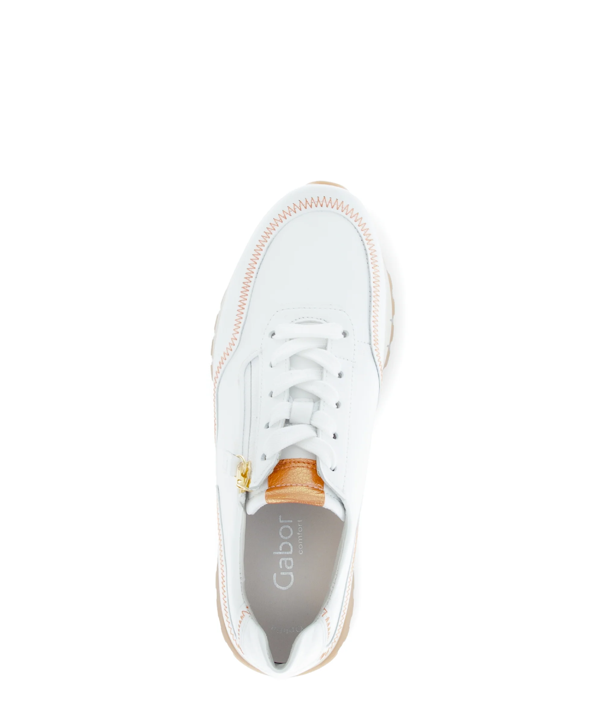 Baskets blanches en cuir lisse - Image 3