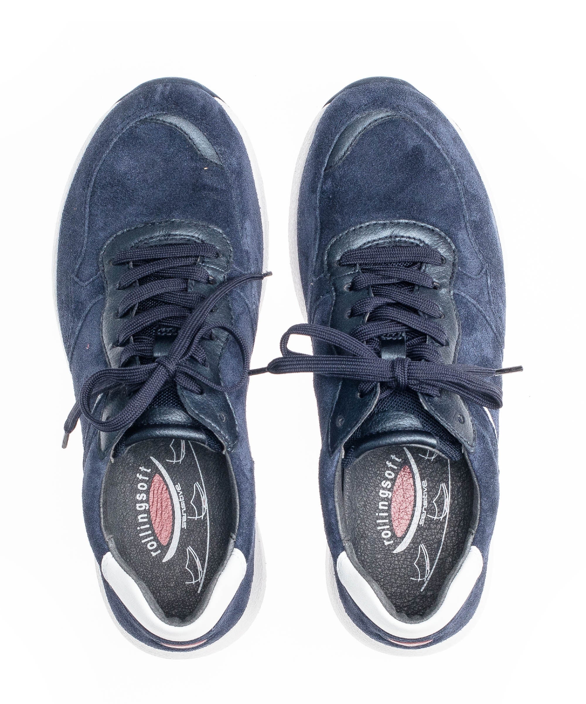 Baskets bleues en velours - Image 4
