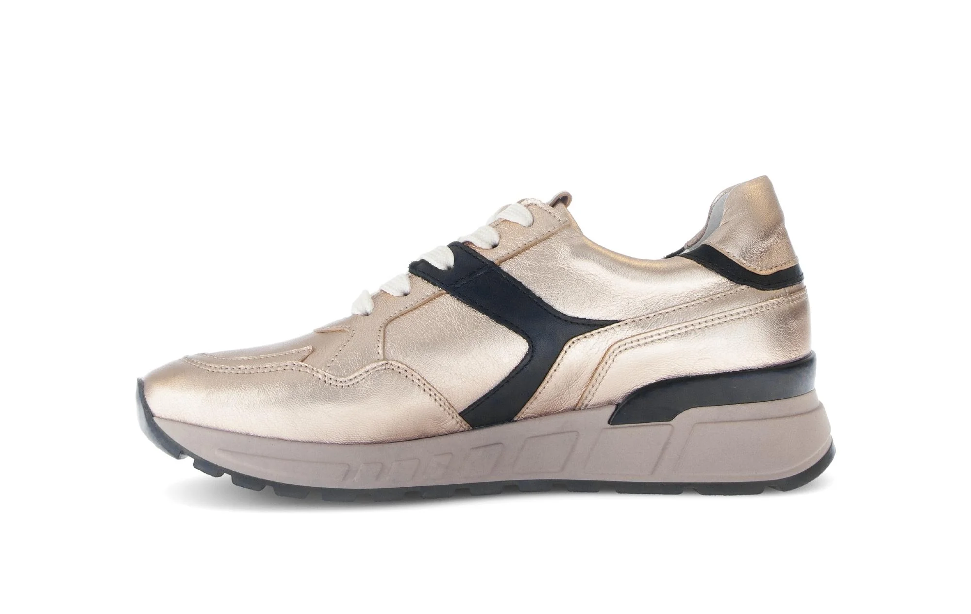 Baskets beiges en cuir lisse - Image 2