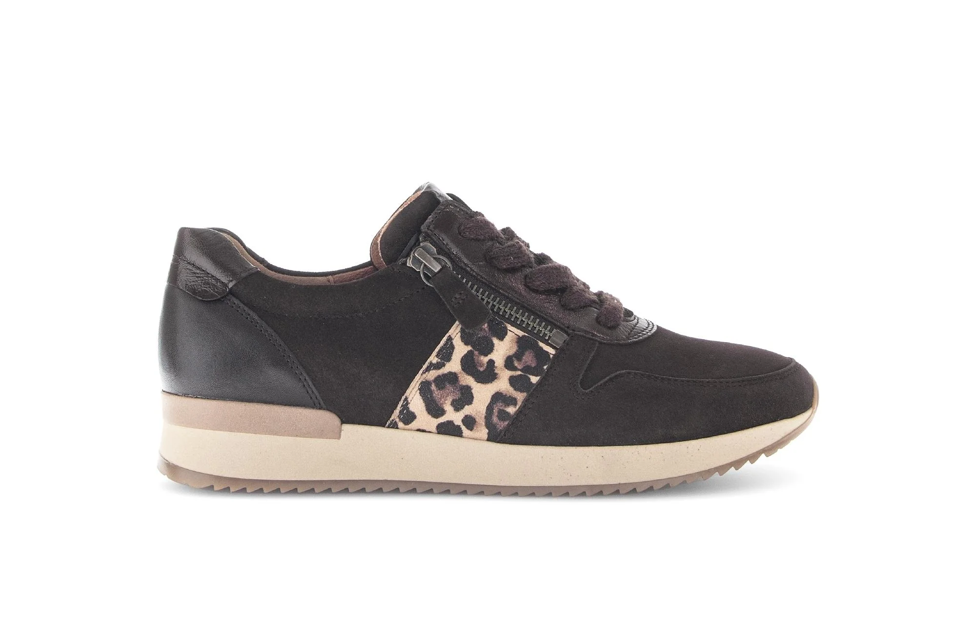Baskets marron en cuir
