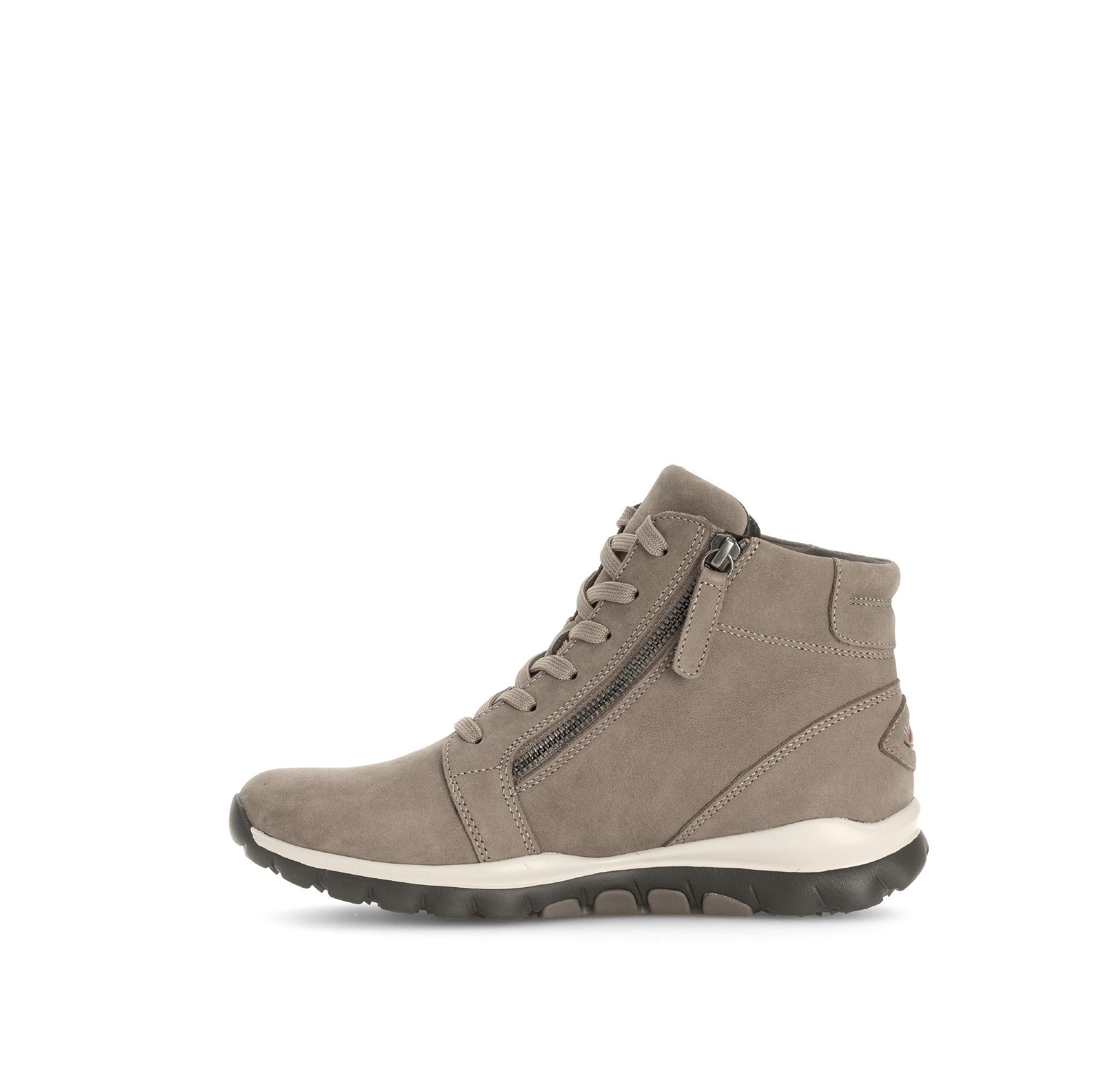 Baskets montantes beiges en cuir - Image 2