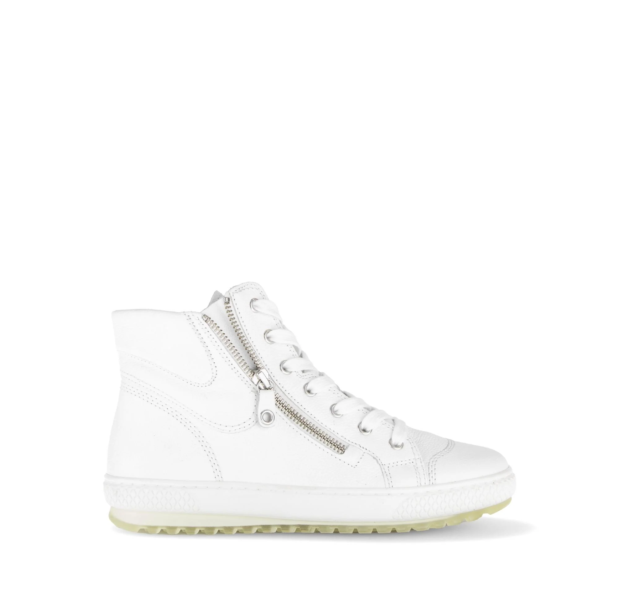Baskets montantes blanches en cuir