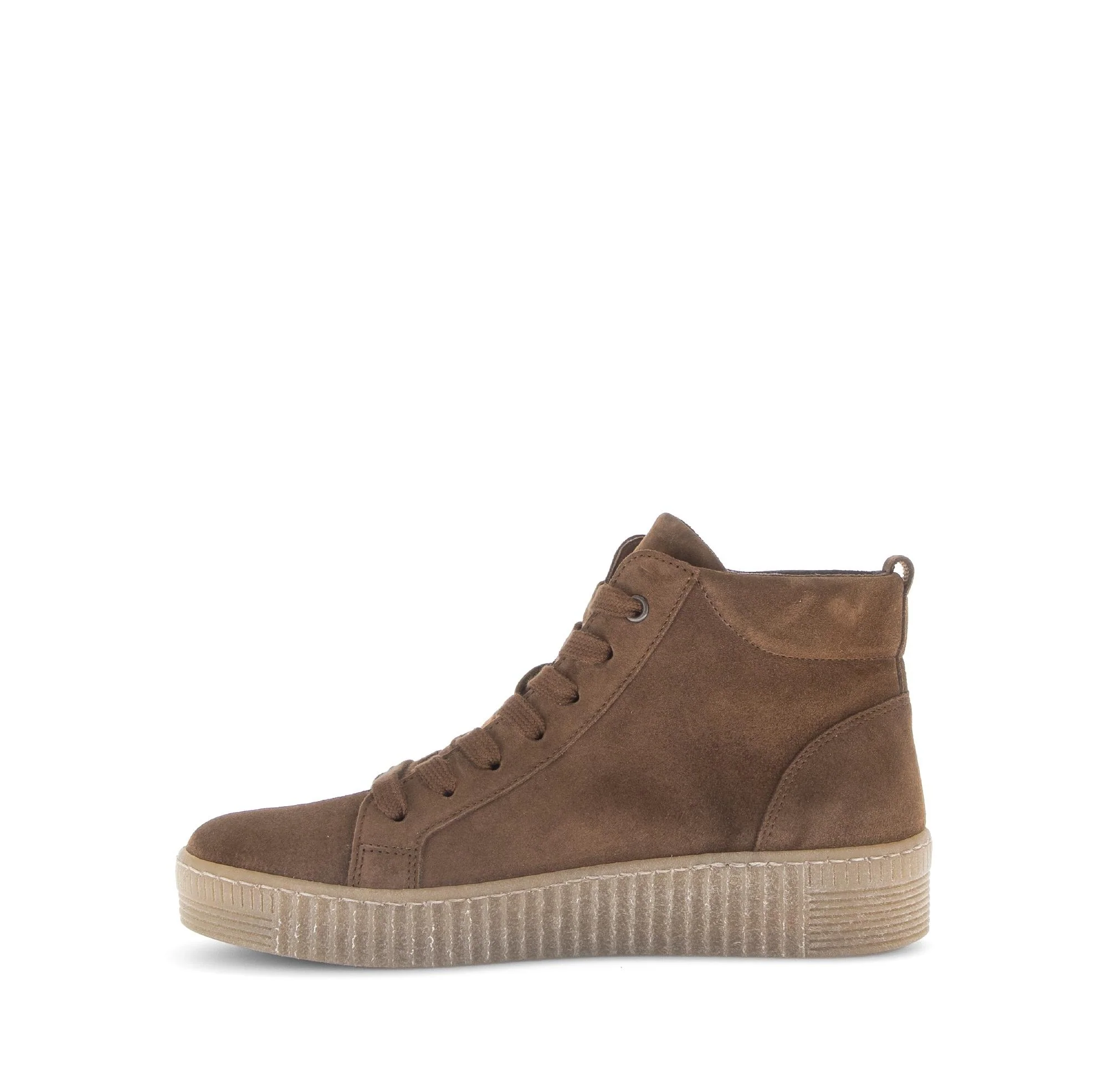 Baskets montantes marron en cuir - Image 2