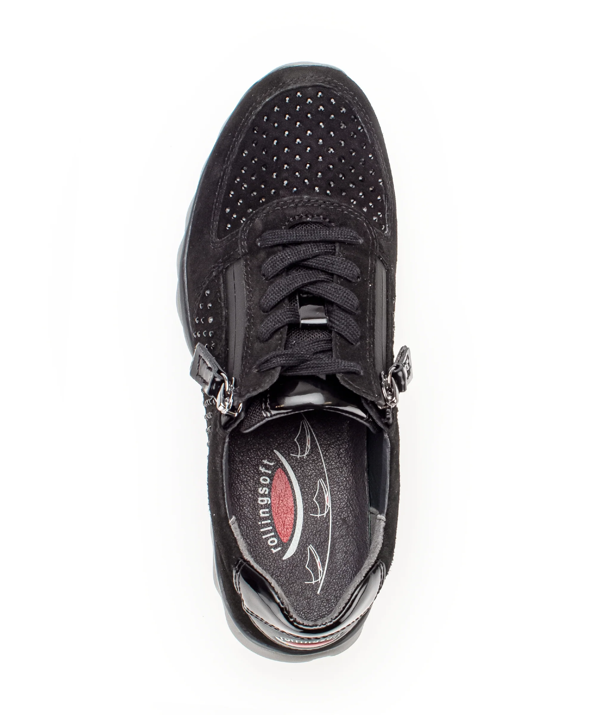 Baskets noires en combinaison cuirs - Image 6