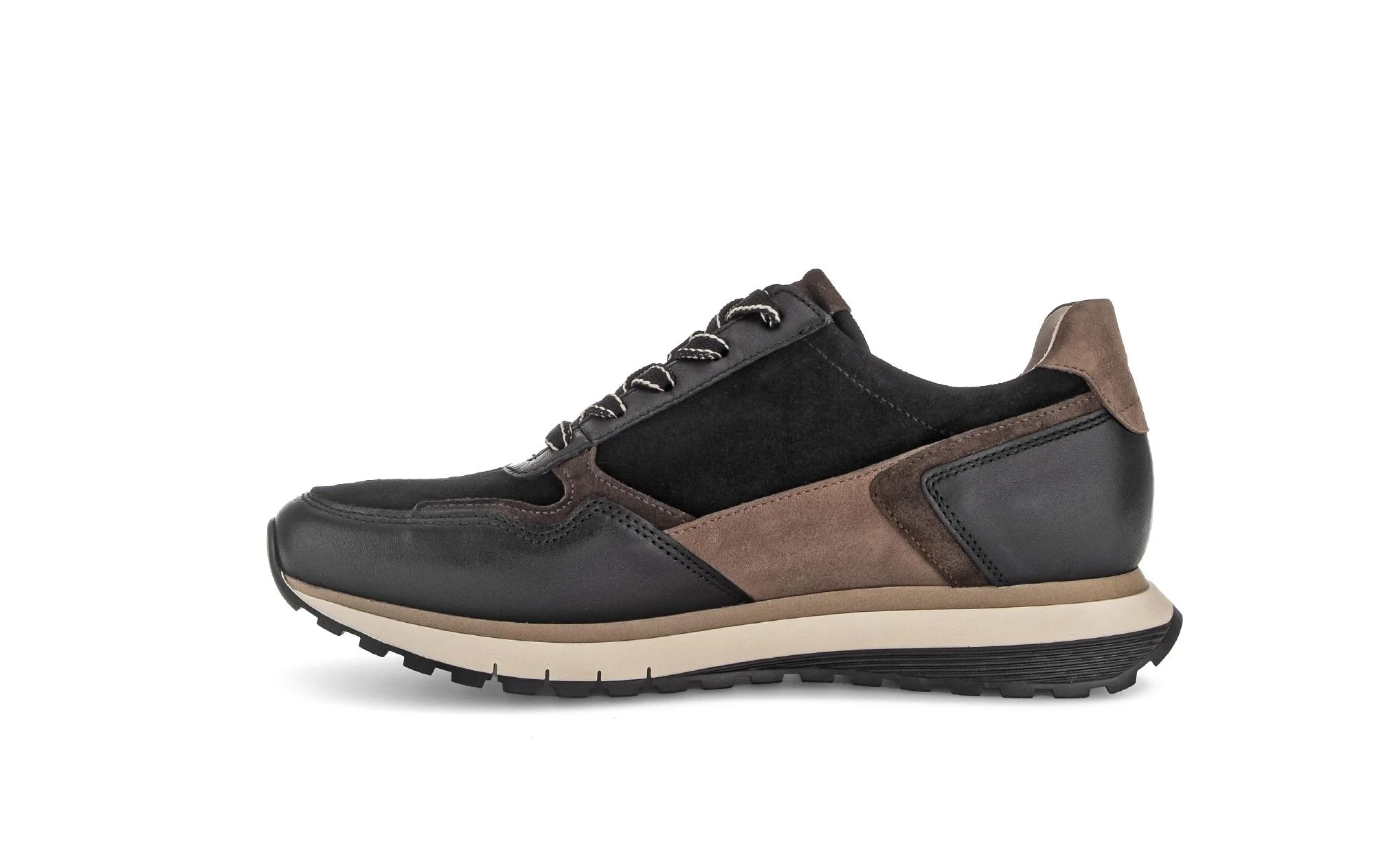 Baskets noires en cuir et nubuck - Image 2