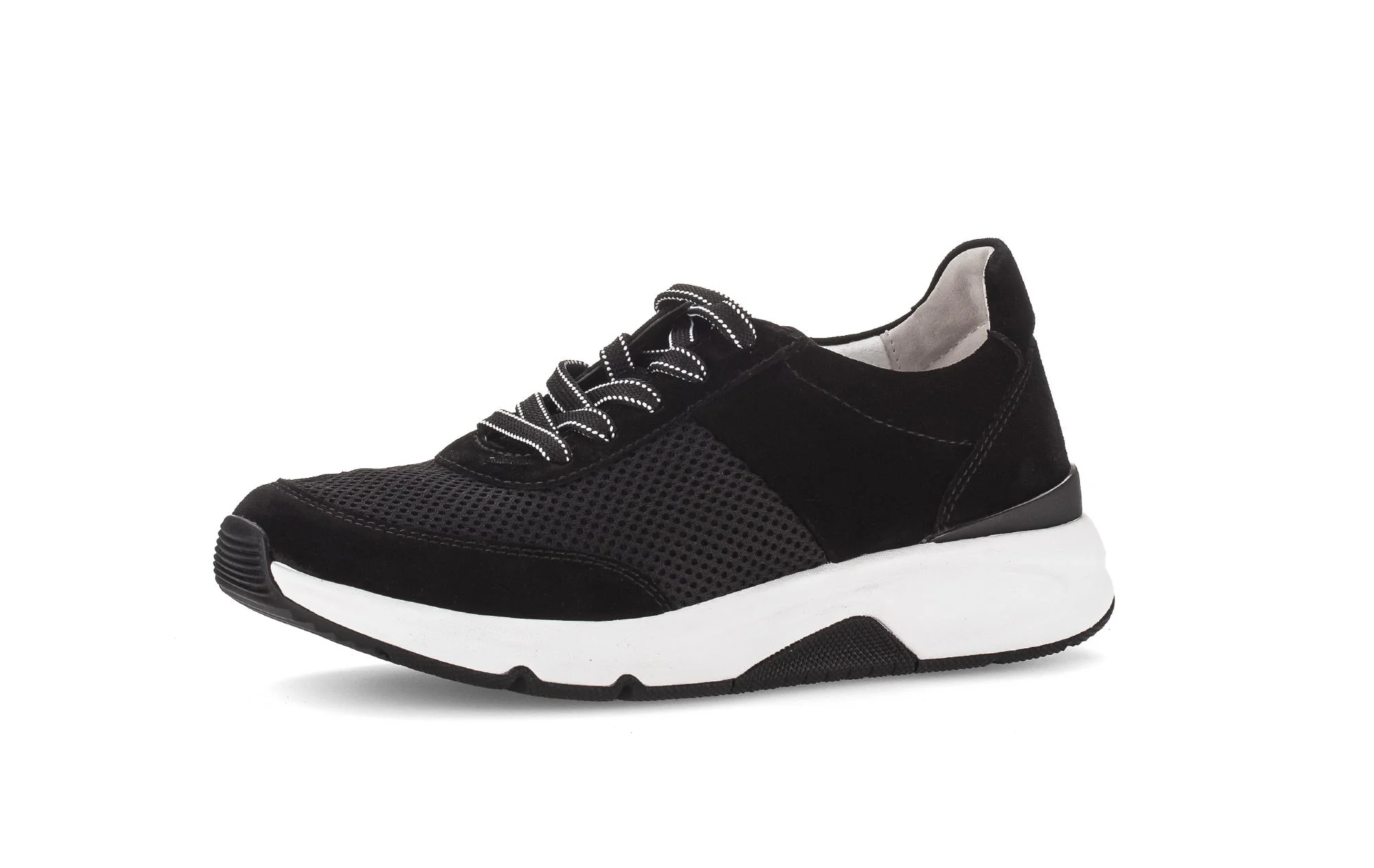 Baskets noires en nubuck et textile - Image 6