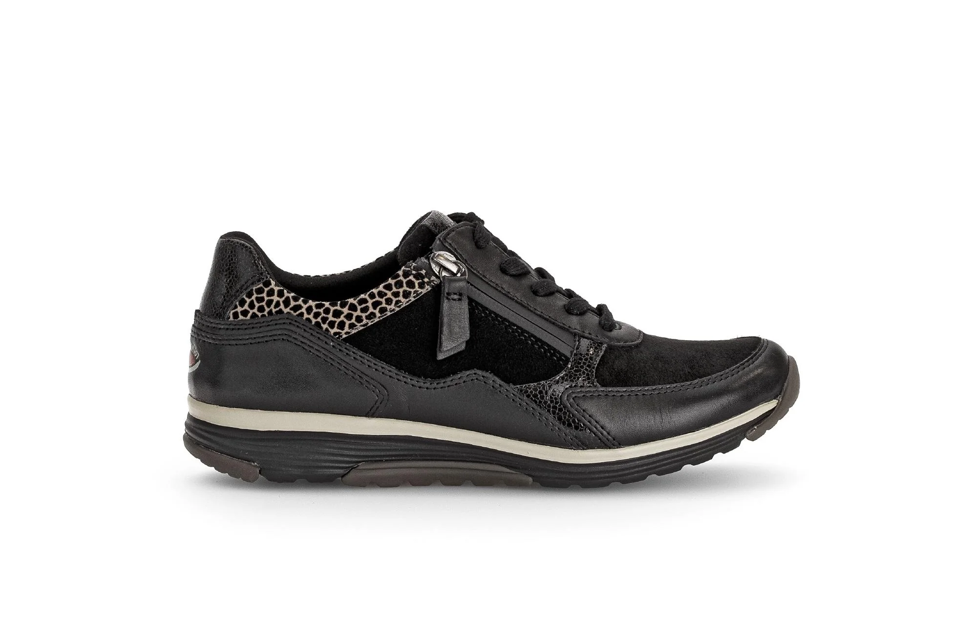 Baskets Rolling Soft noires en Cuir et Nubuck