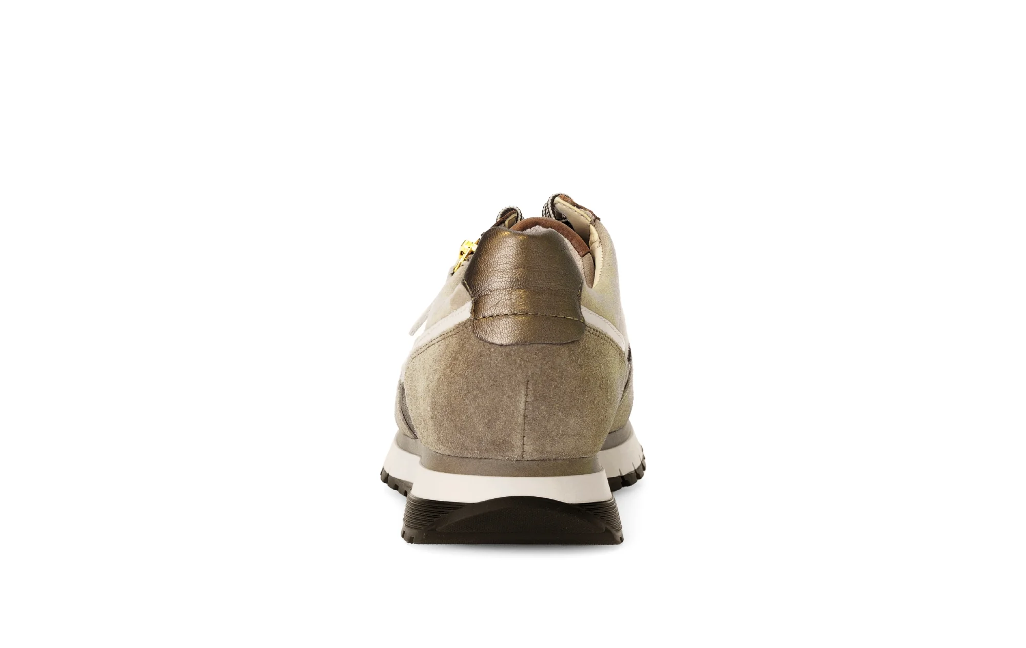 Baskets beige en combinaison cuirs - Image 3