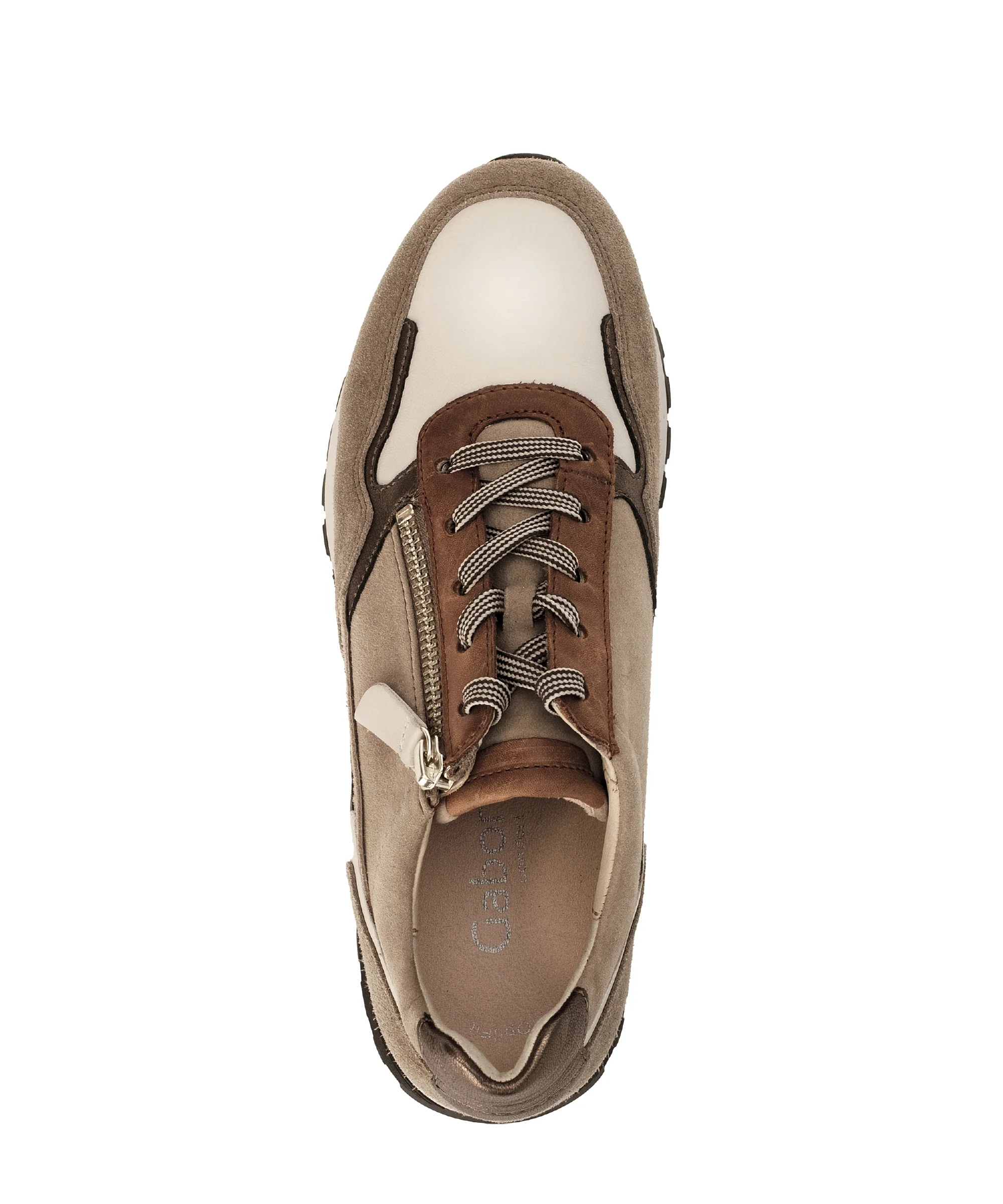 Baskets beige en combinaison cuirs - Image 6