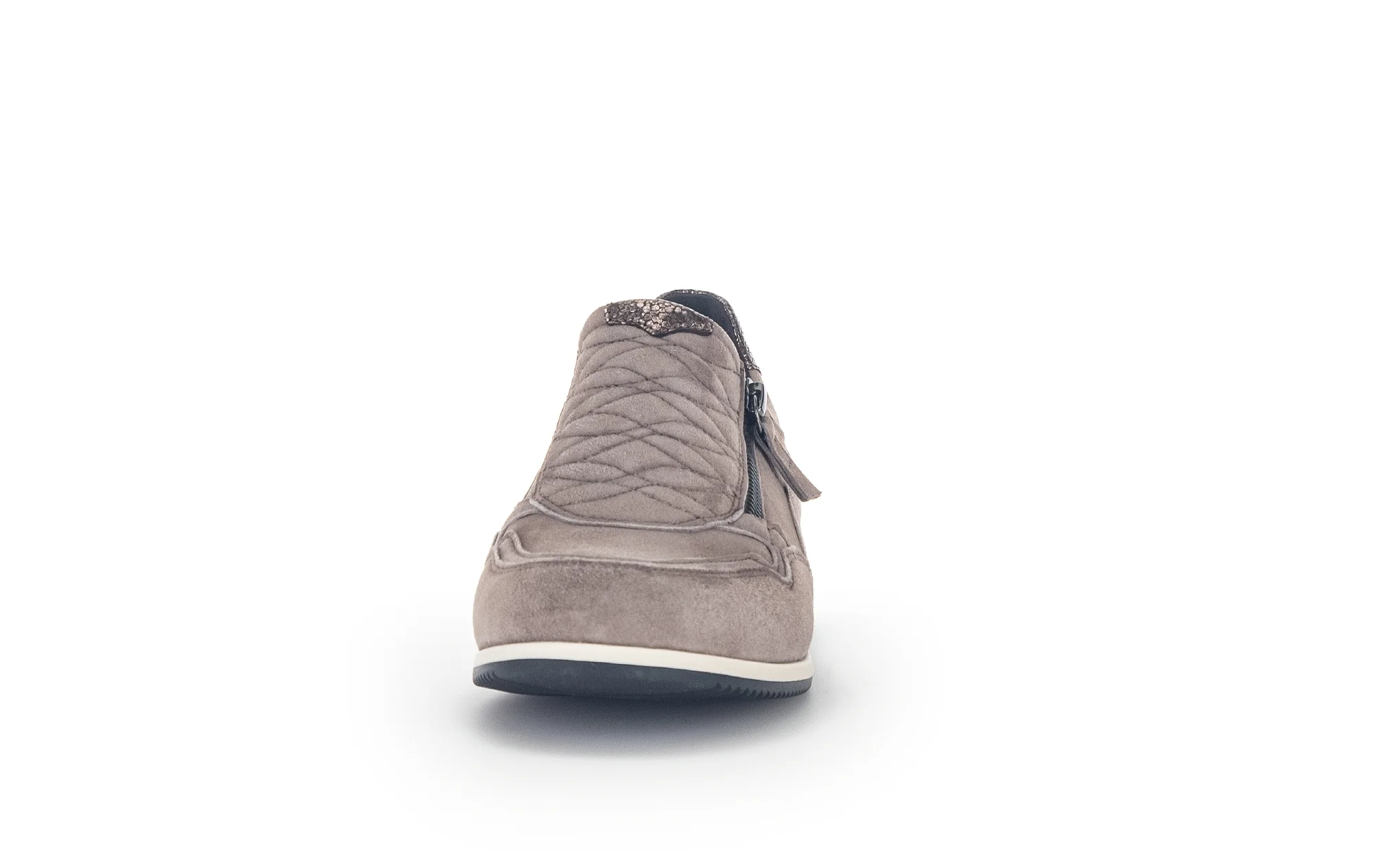 Baskets taupe en velours - Image 5