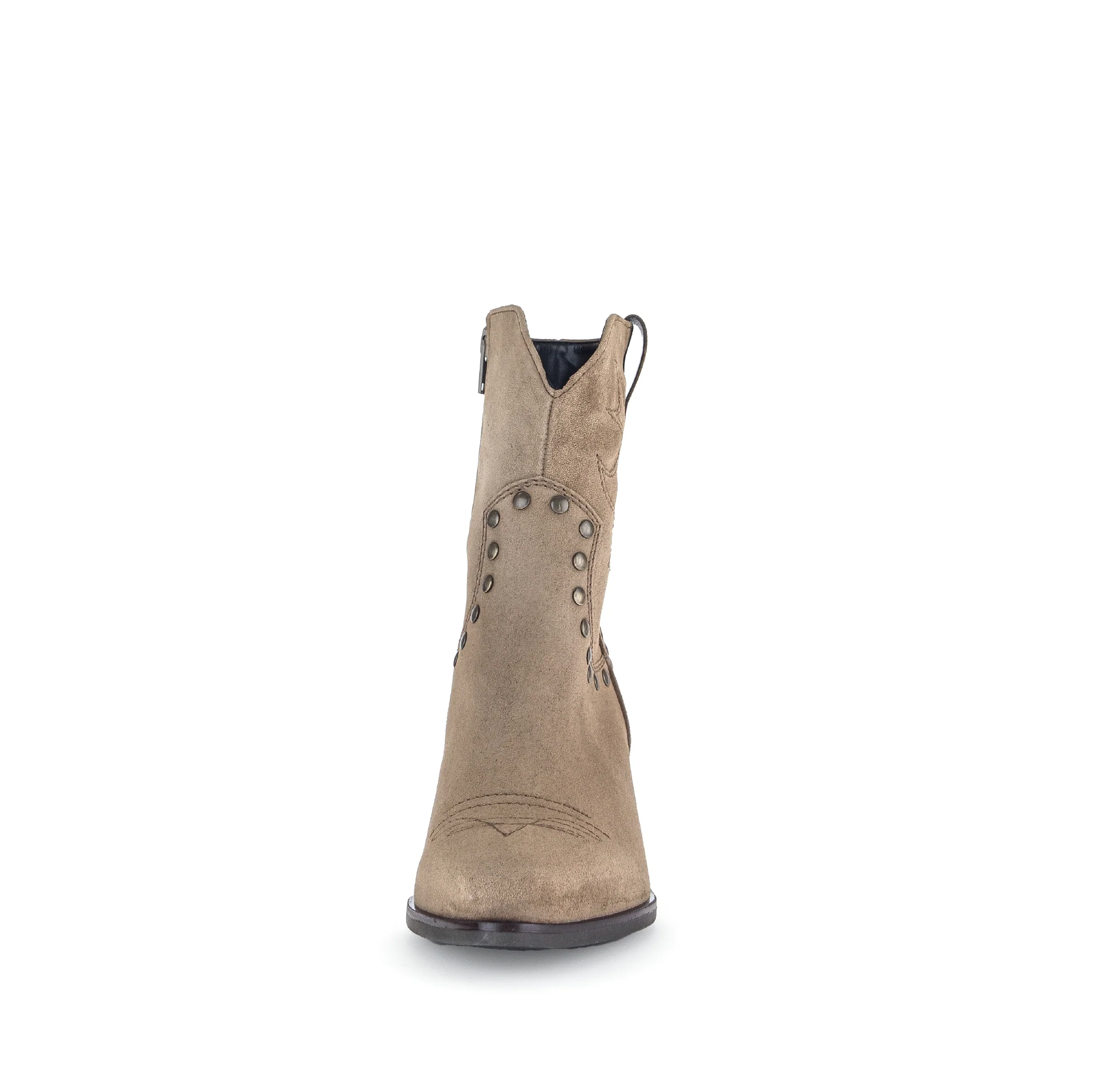 Bottine Mids taupes en cuir velours - Image 5