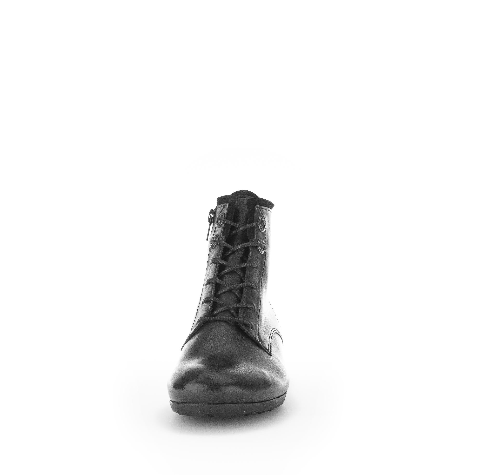 Bottines à lacets noires en cuir lisse - Image 5