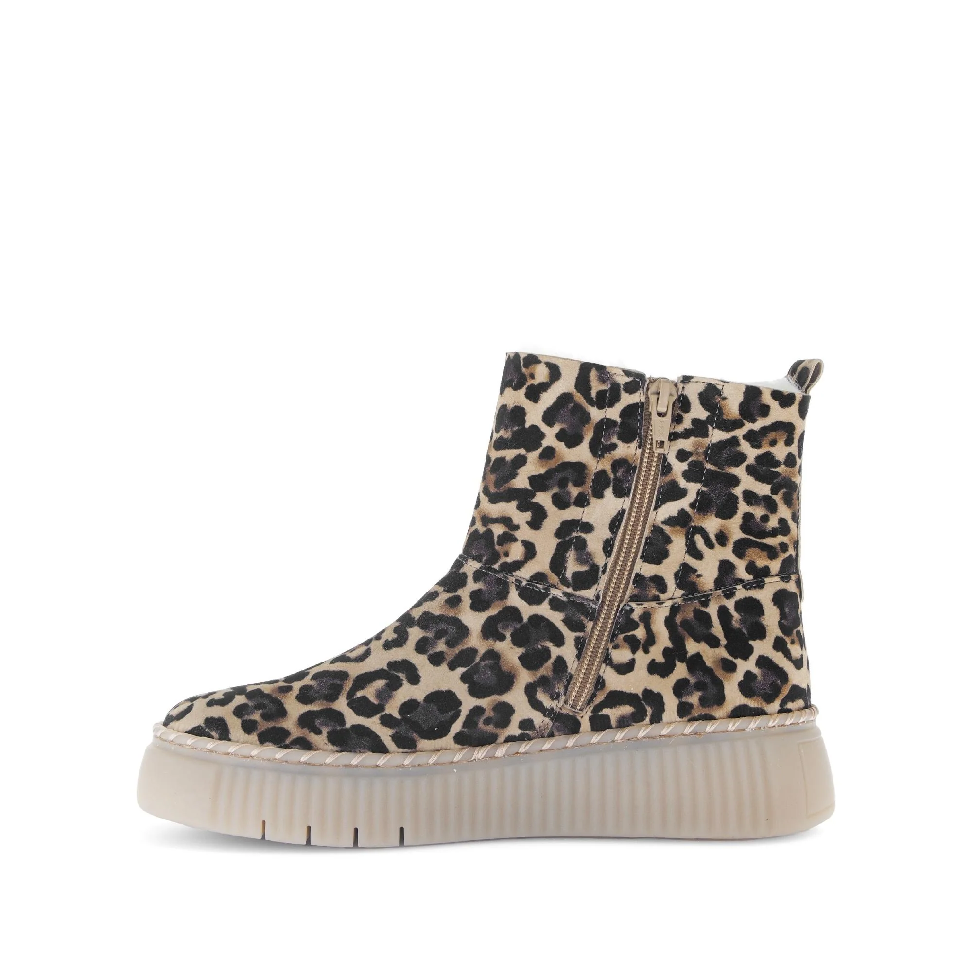 Bottines beiges en cuir - Image 2