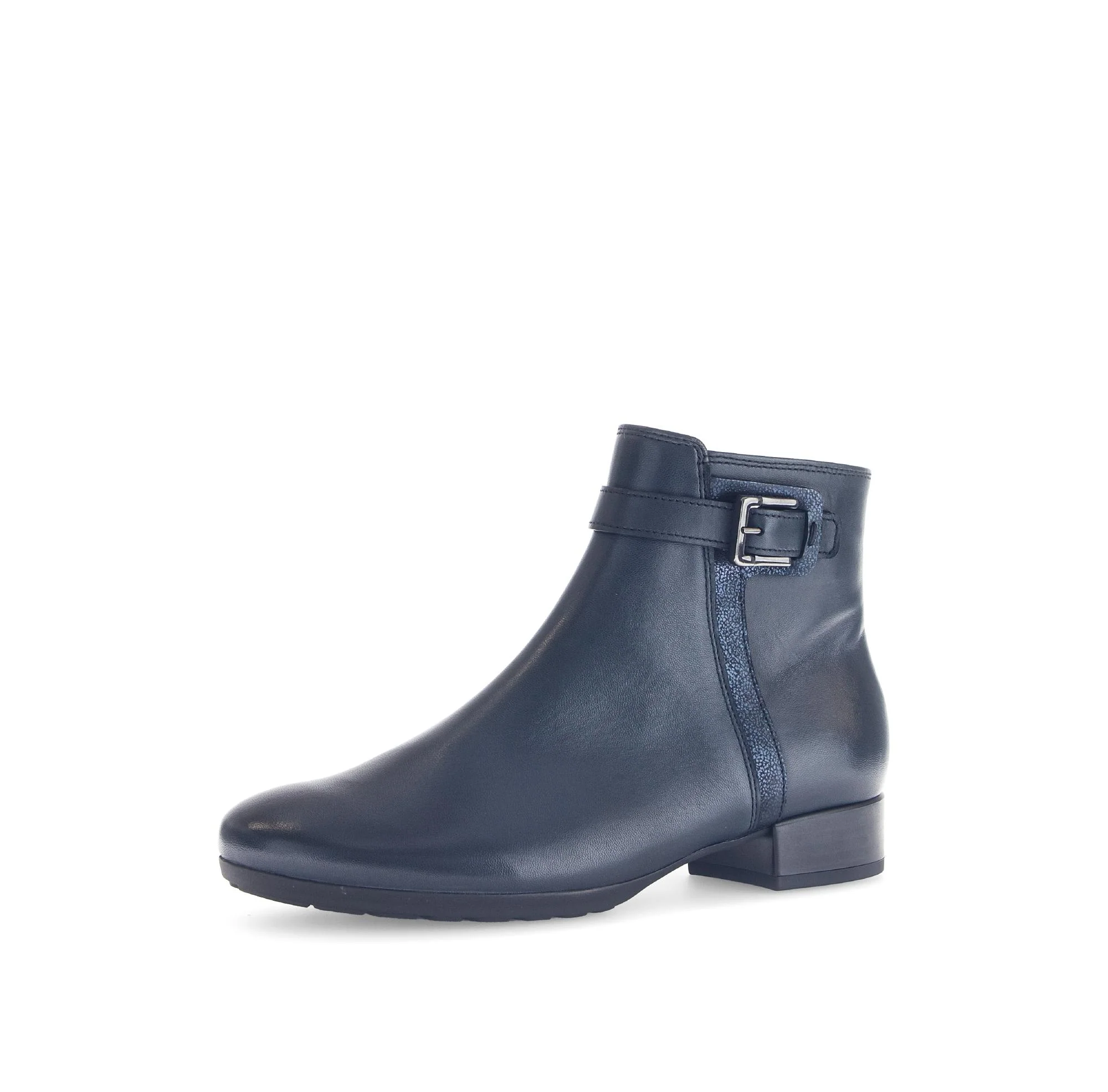 Bottines bleues en cuir lisse - Image 6