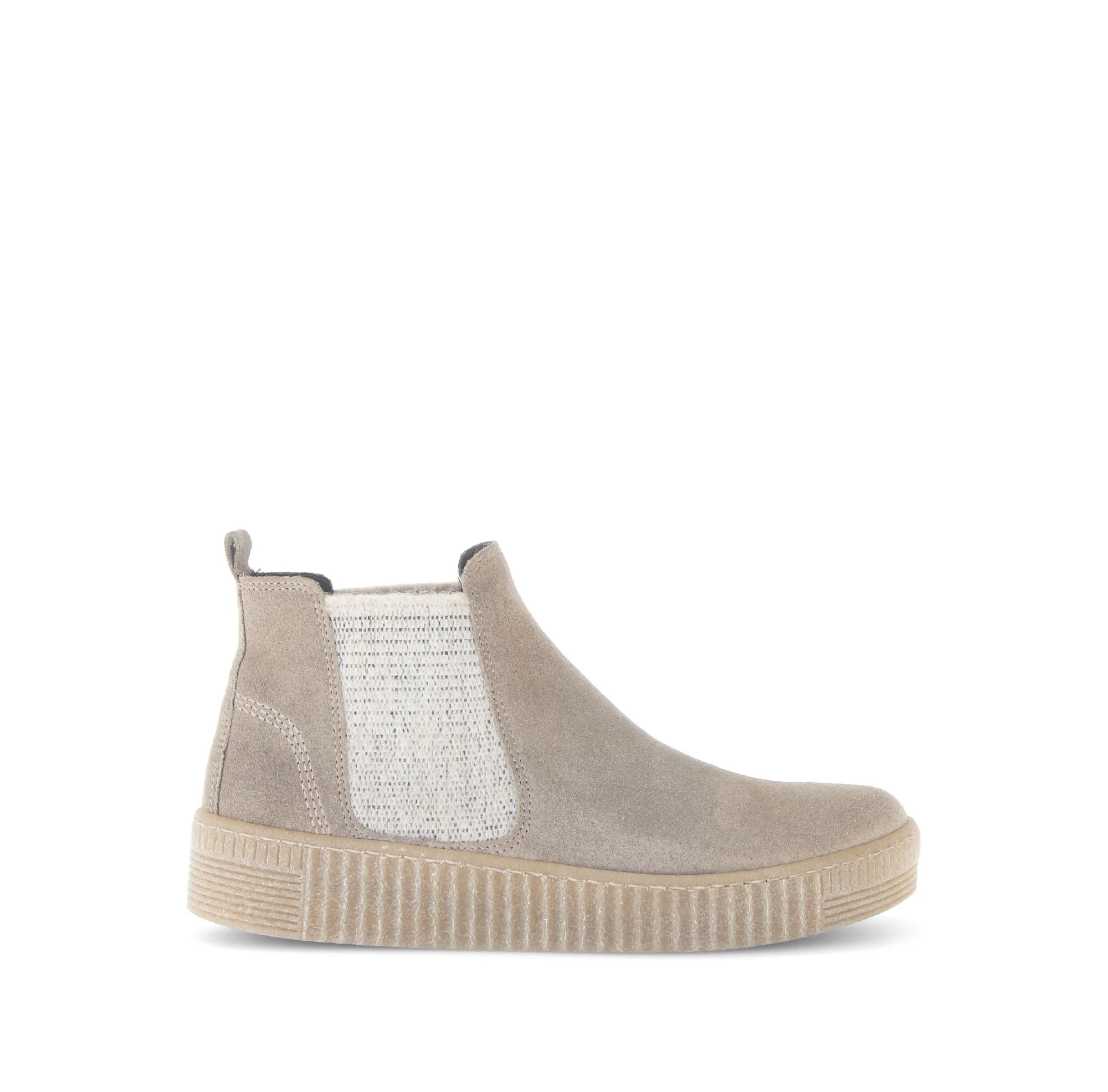 Bottines chelsea beiges en Nubuck