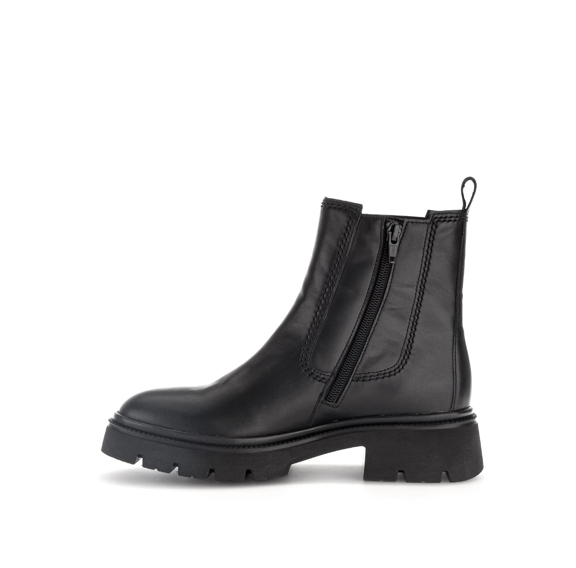 Bottines chelsea noires en cuir lisse - Image 2