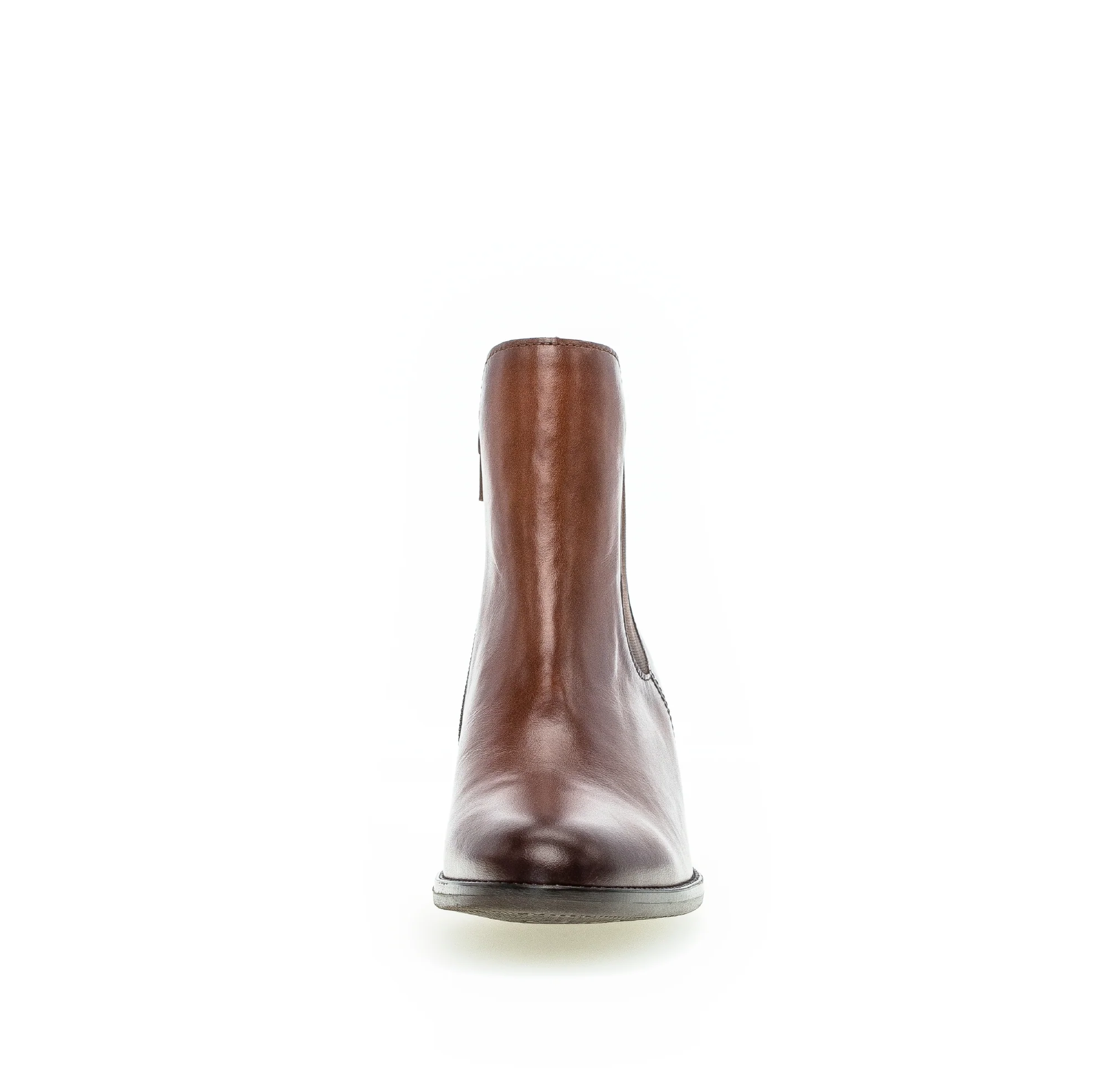 Bottines marron en cuir lisse - Image 5