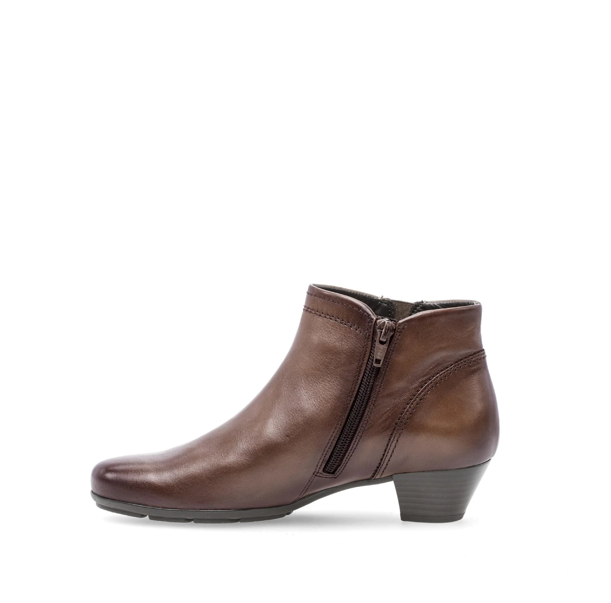 Bottines marron en cuir lisse - Image 2