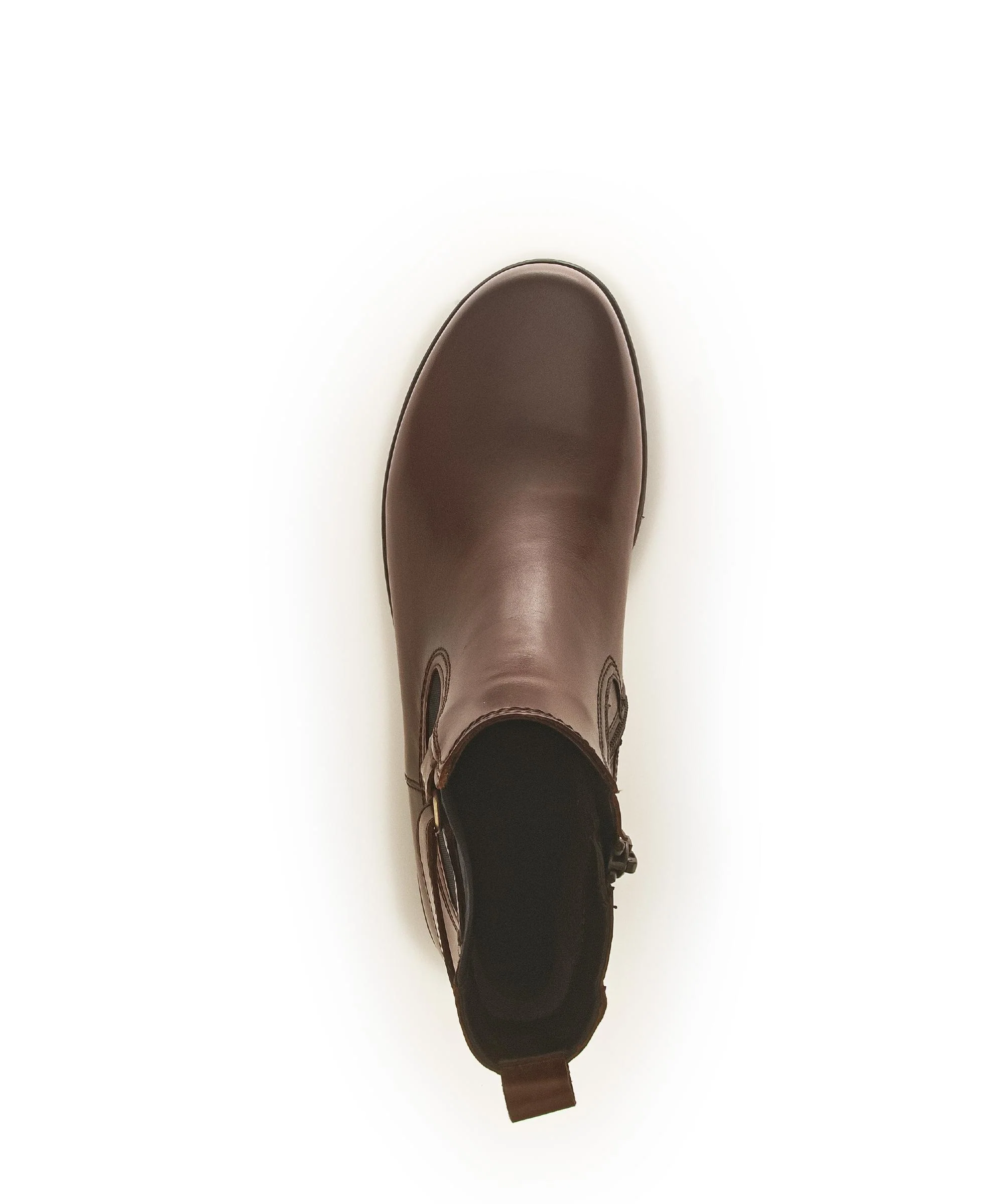 Bottines marron en cuir lisse - Image 3