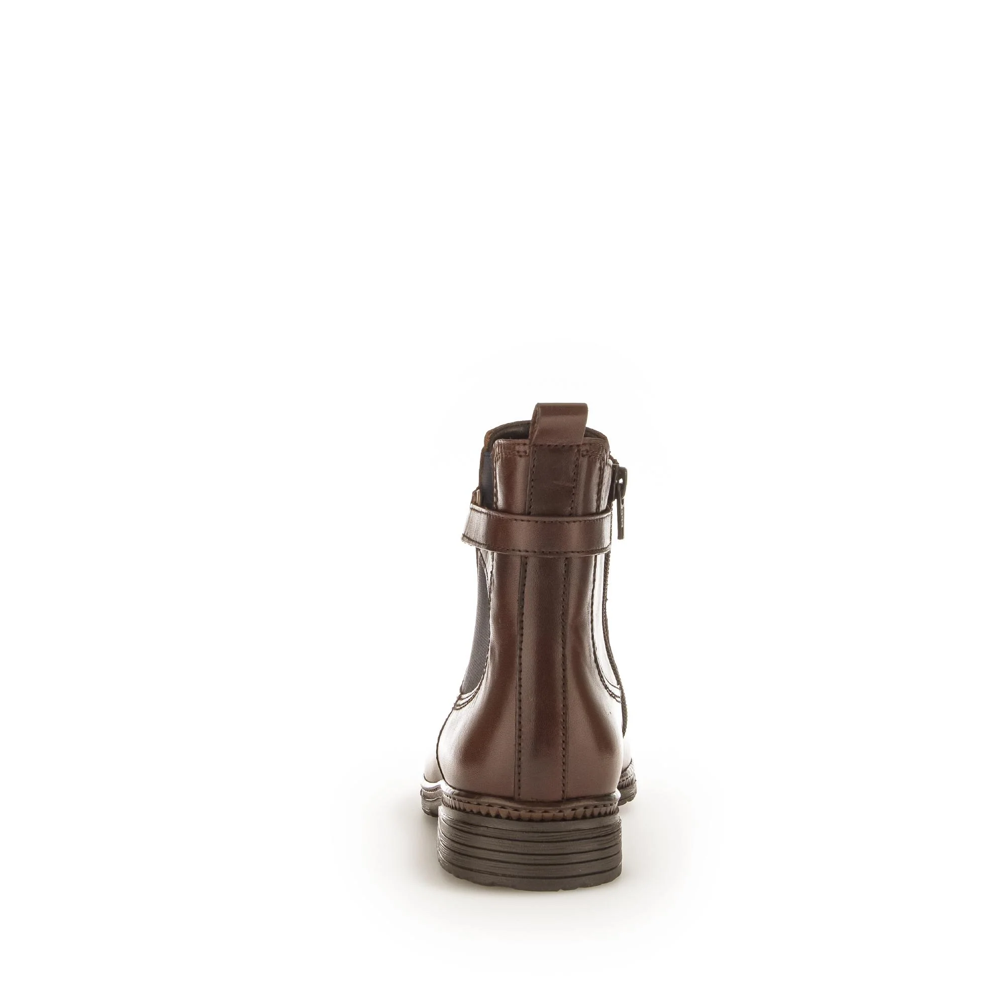 Bottines marron en cuir lisse - Image 4