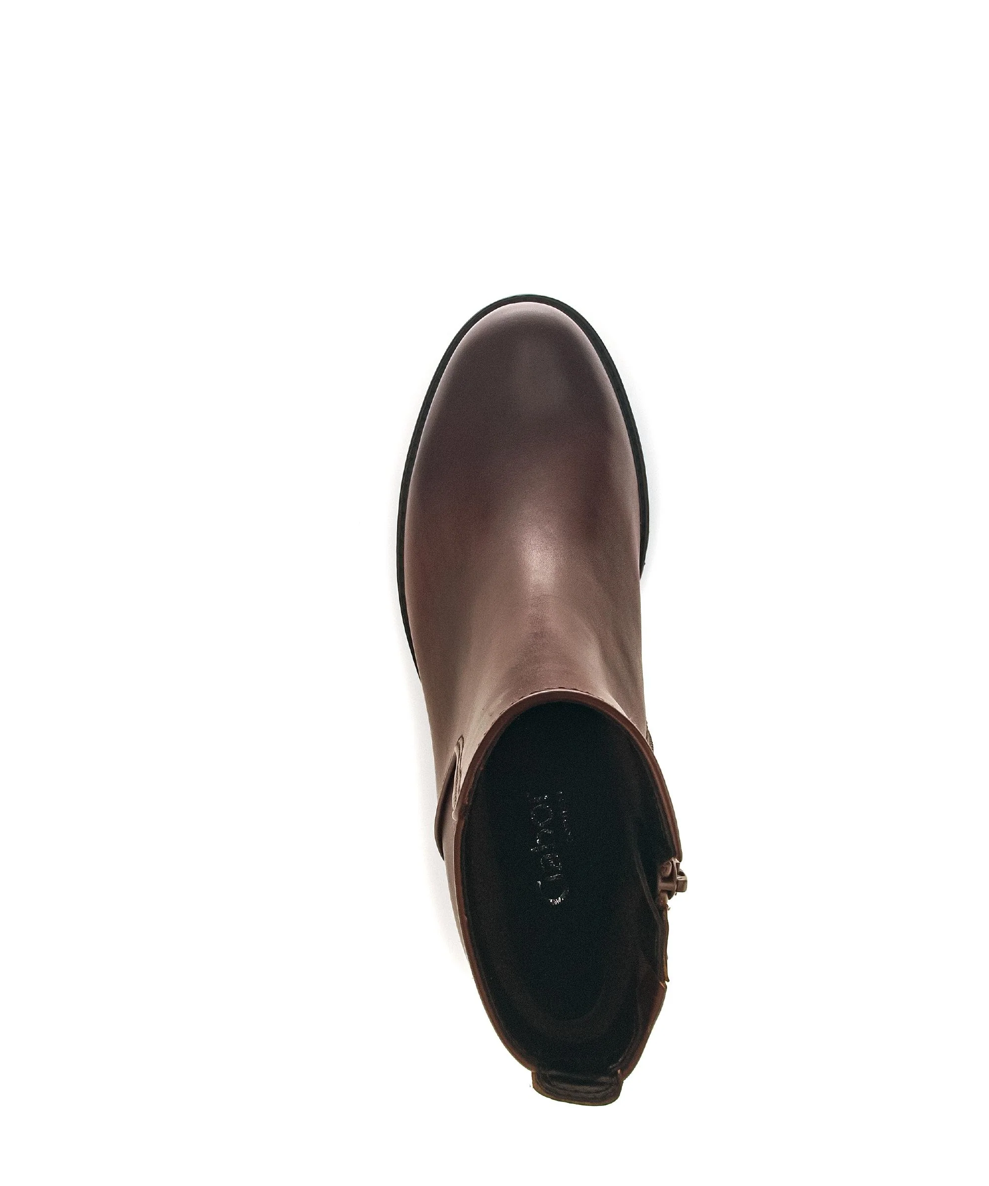Bottines marron en cuir lisse - Image 3