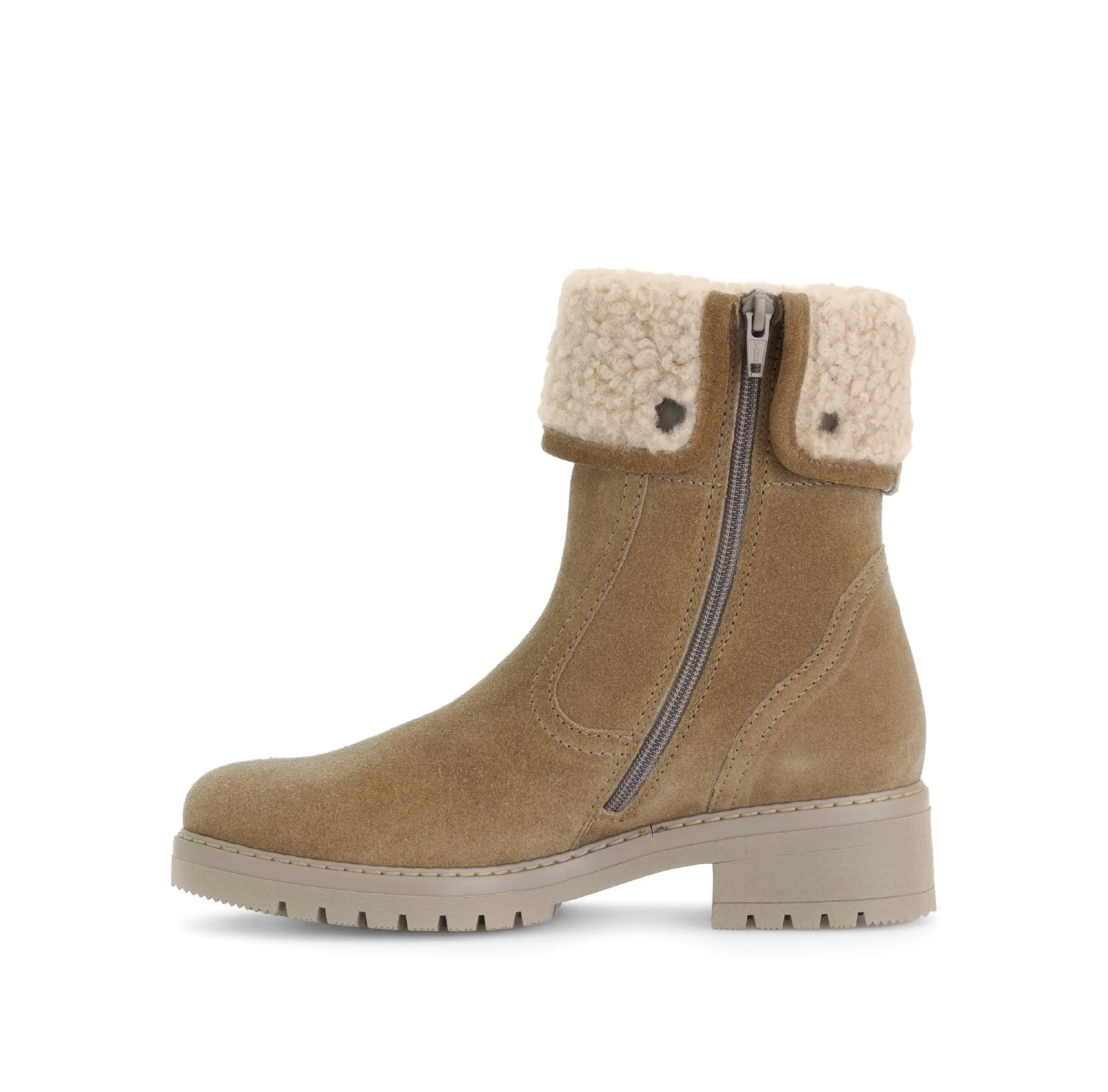 Bottines mid marron en cuir - Image 2