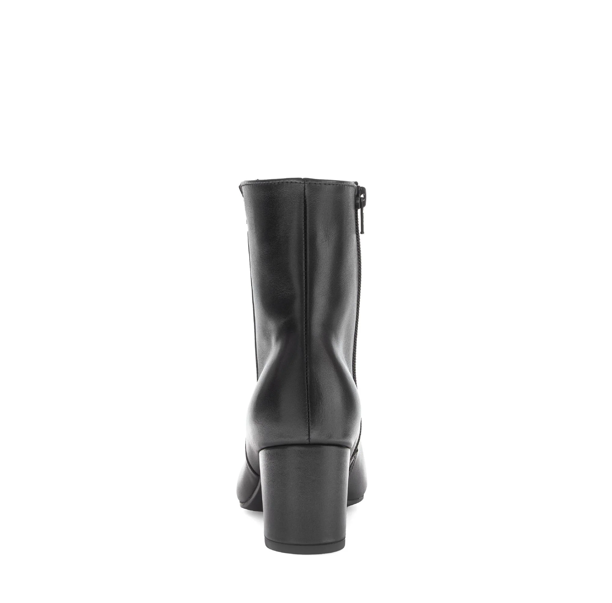 Bottines noires en cuir lisse - Image 4
