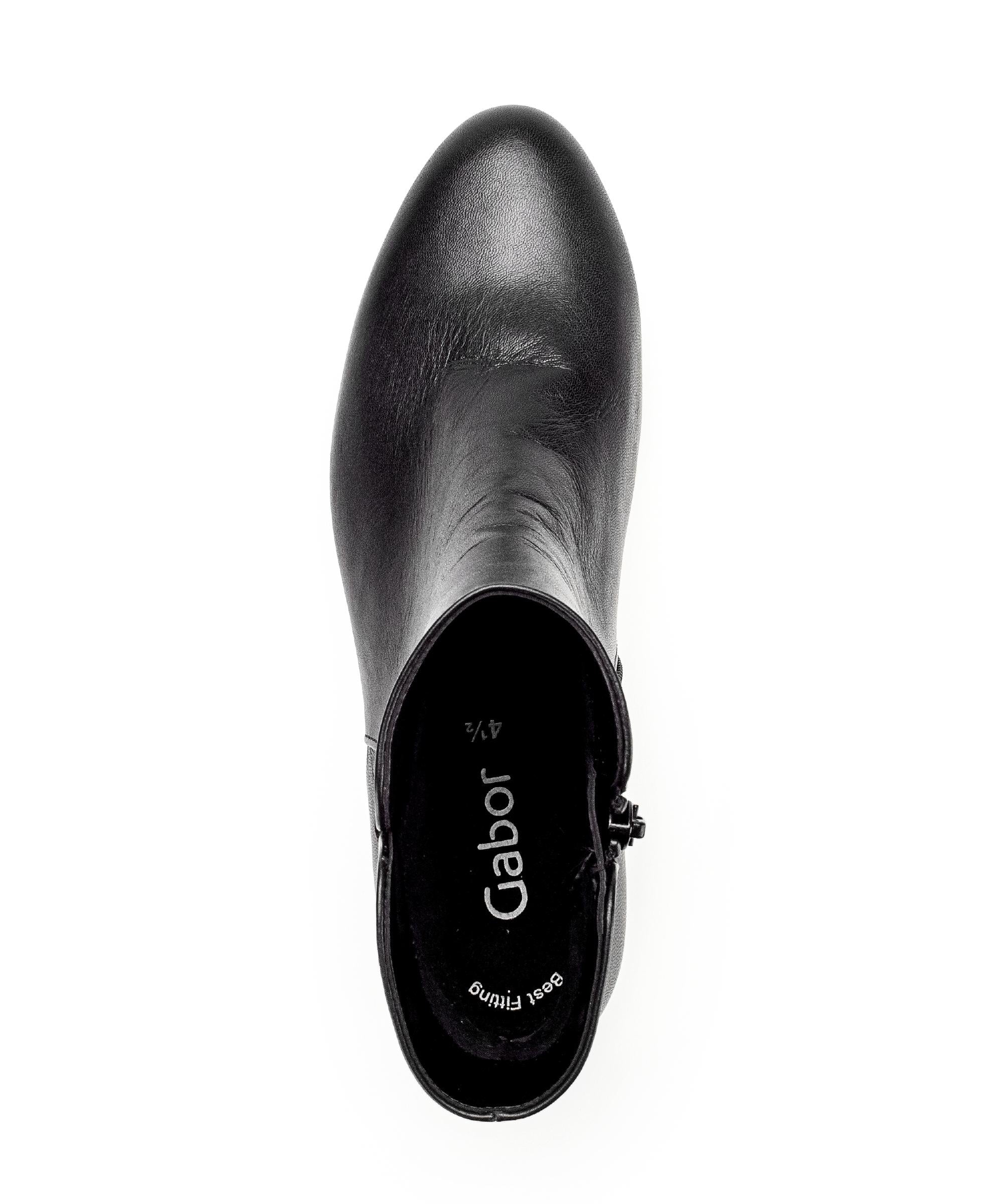 Bottines noires en cuir lisse - Image 3