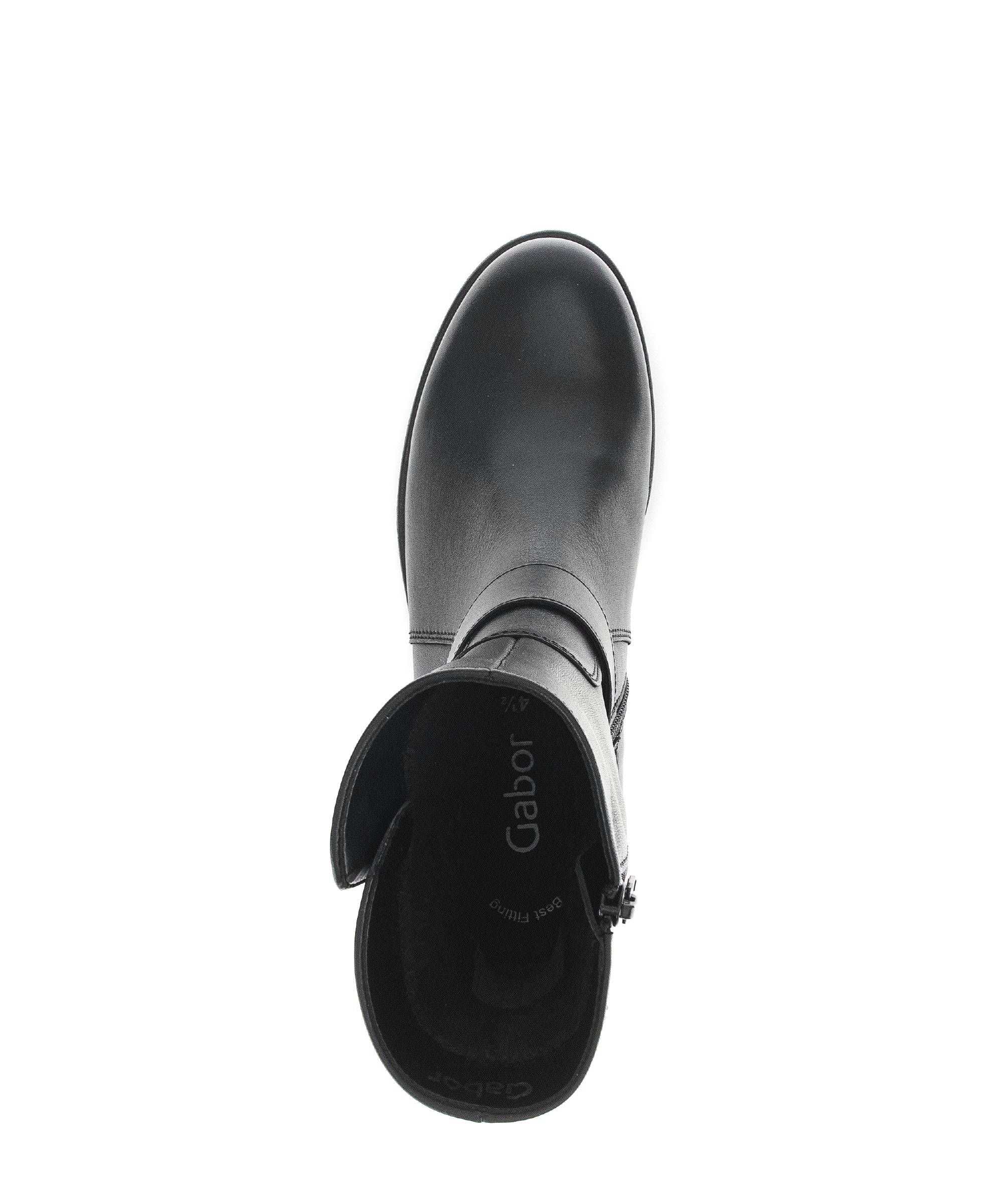 Bottines noires en cuir lisse - Image 6