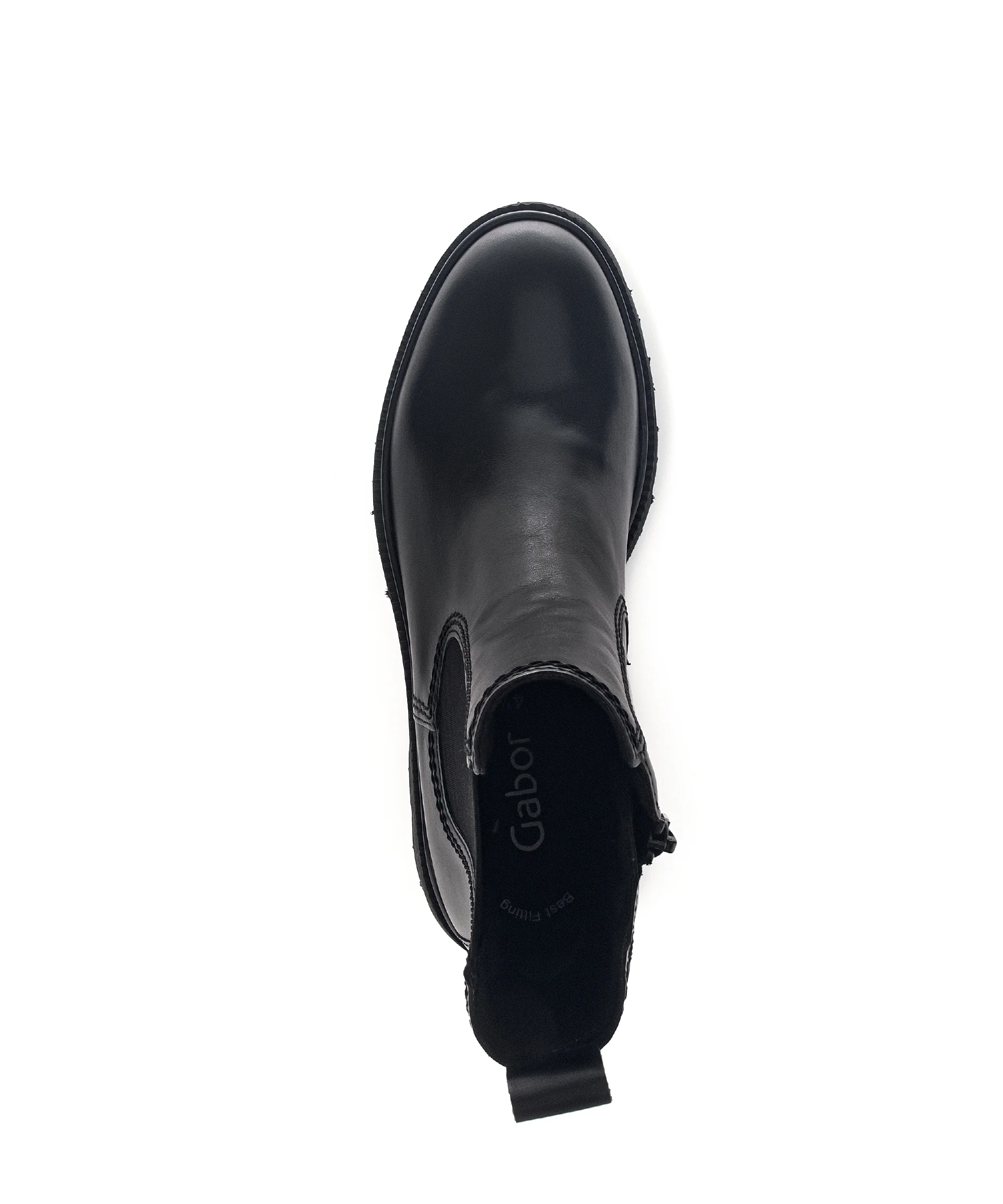 Bottines noires en cuir lisse - Image 6