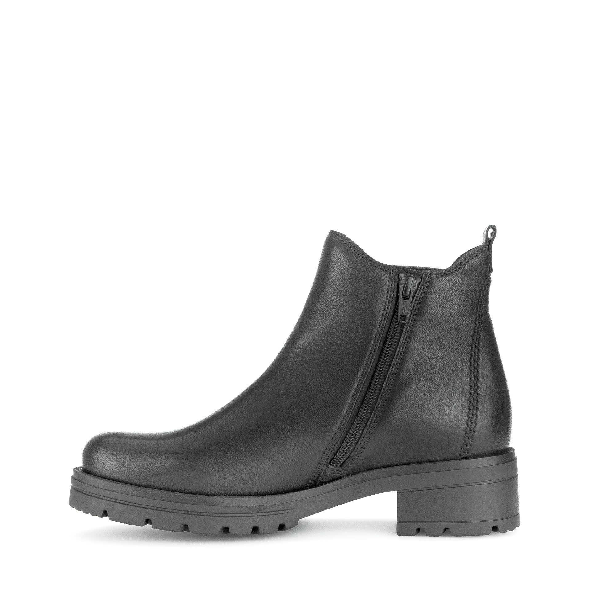 Bottines noires en cuir lisse - Image 2