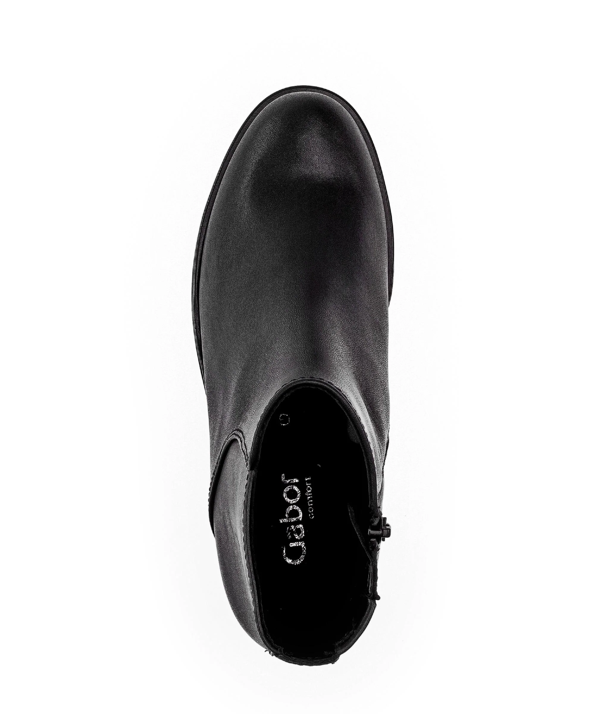 Bottines noires en cuir lisse - Image 3
