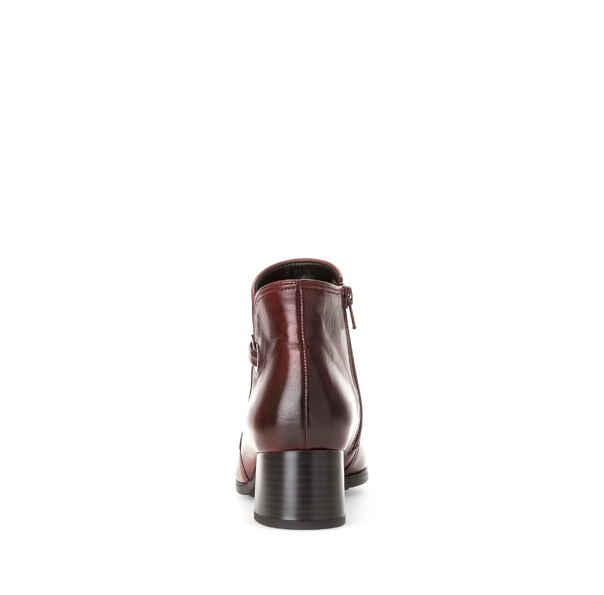 Bottines bordeaux en cuir lisse - Image 4