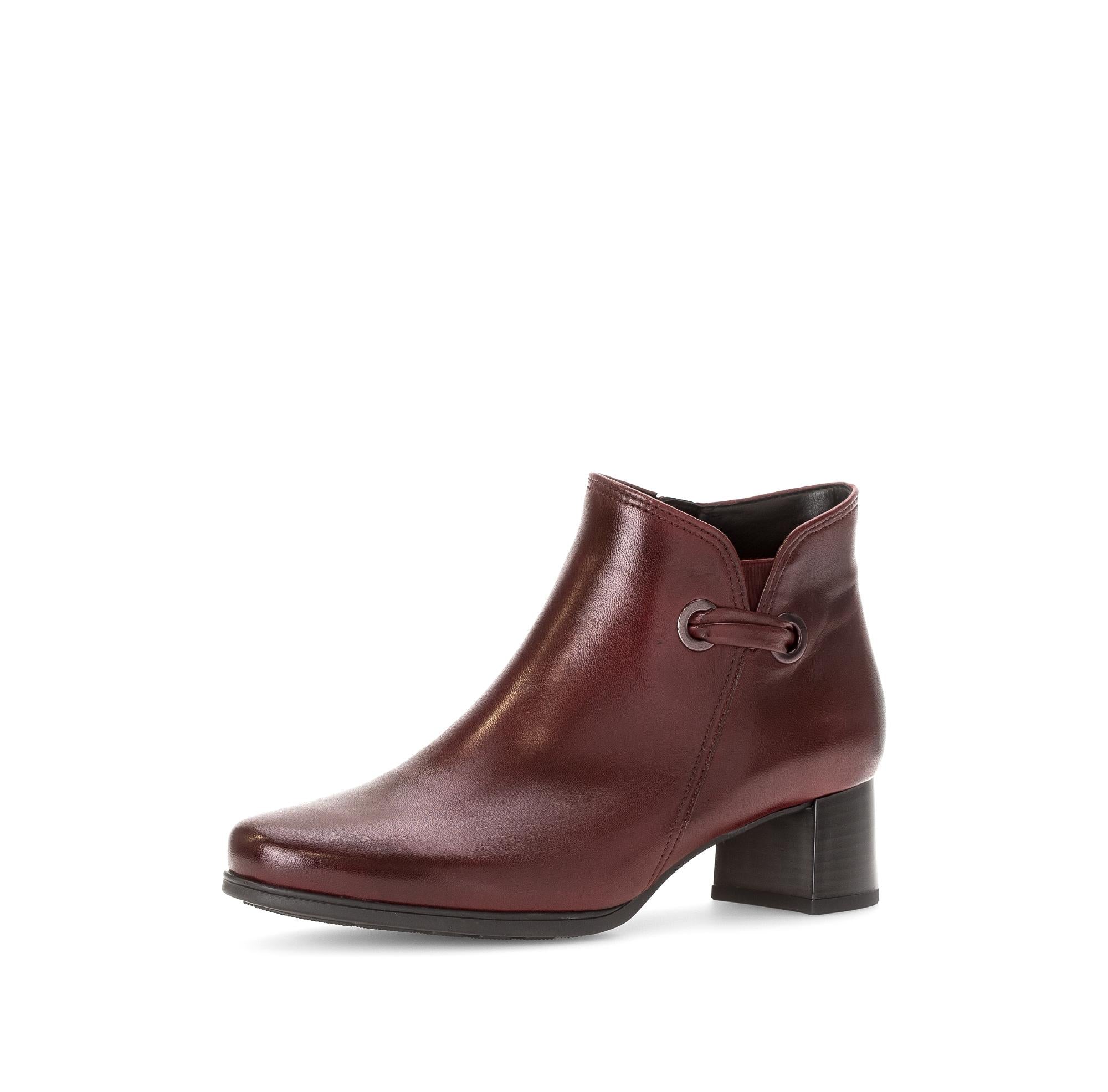 Bottines bordeaux en cuir lisse - Image 6