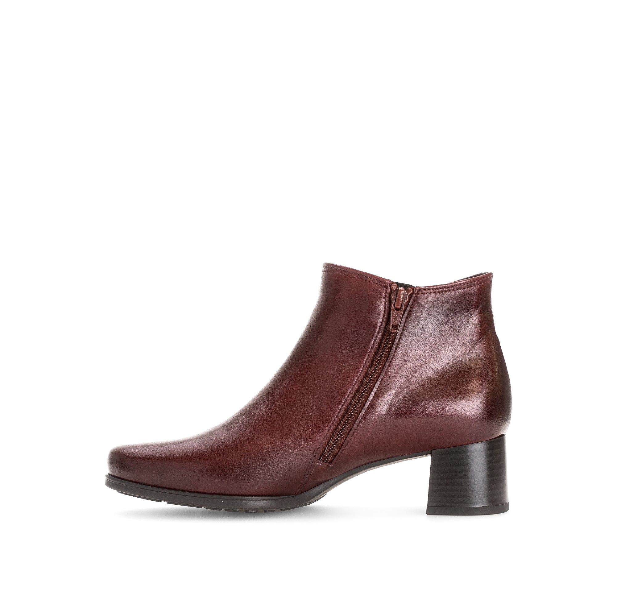 Bottines rouges en cuir lisse - Image 2