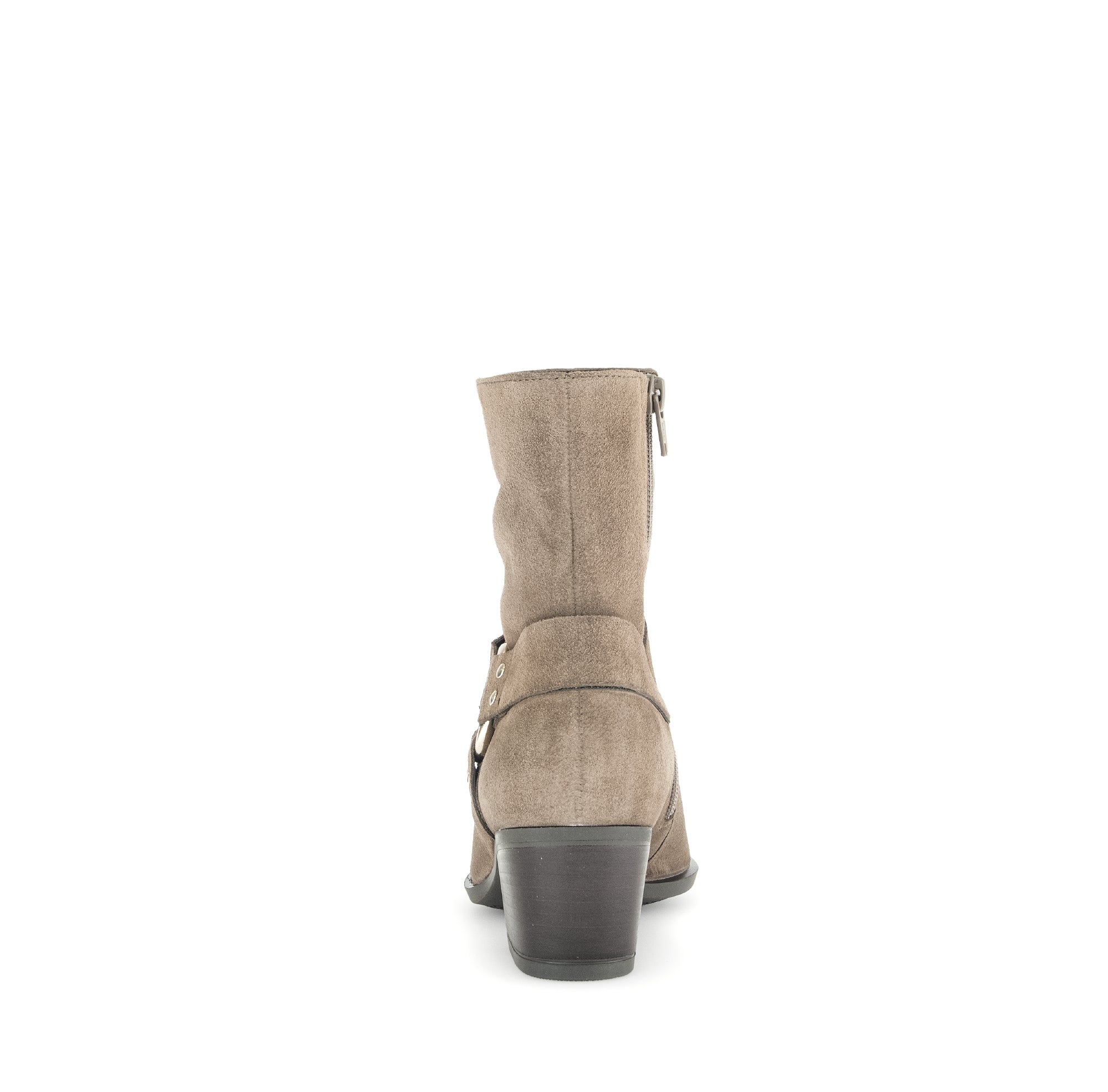 Bottines taupe en cuir velours - Image 5